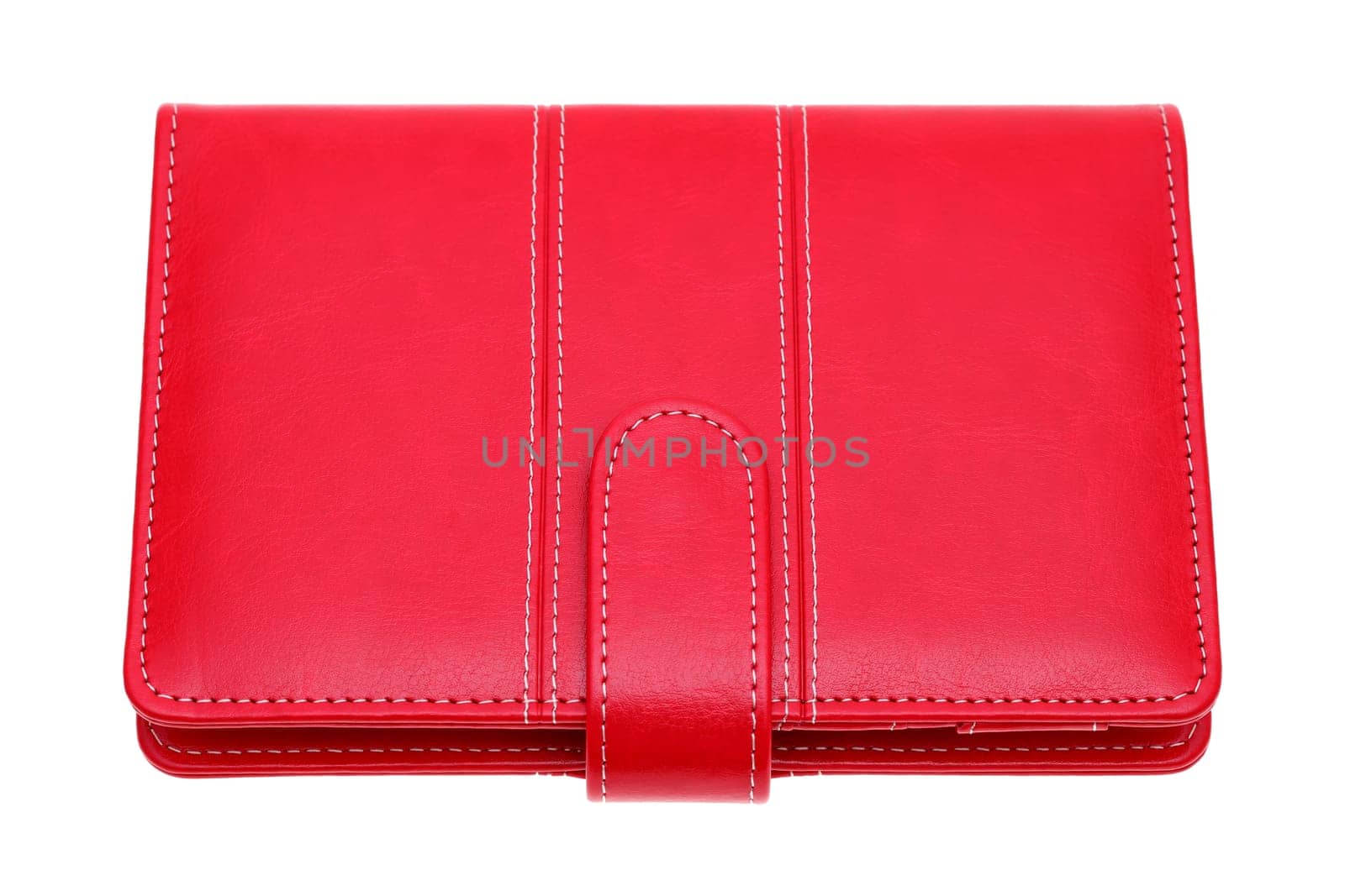 leather office organizer isolated on white background