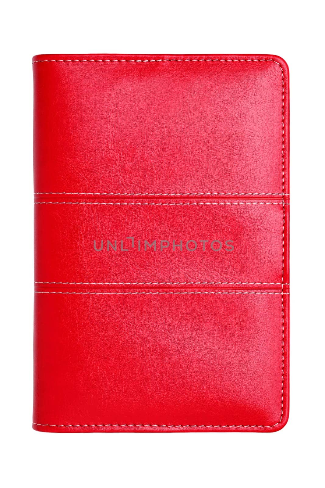leather office organizer isolated on white background