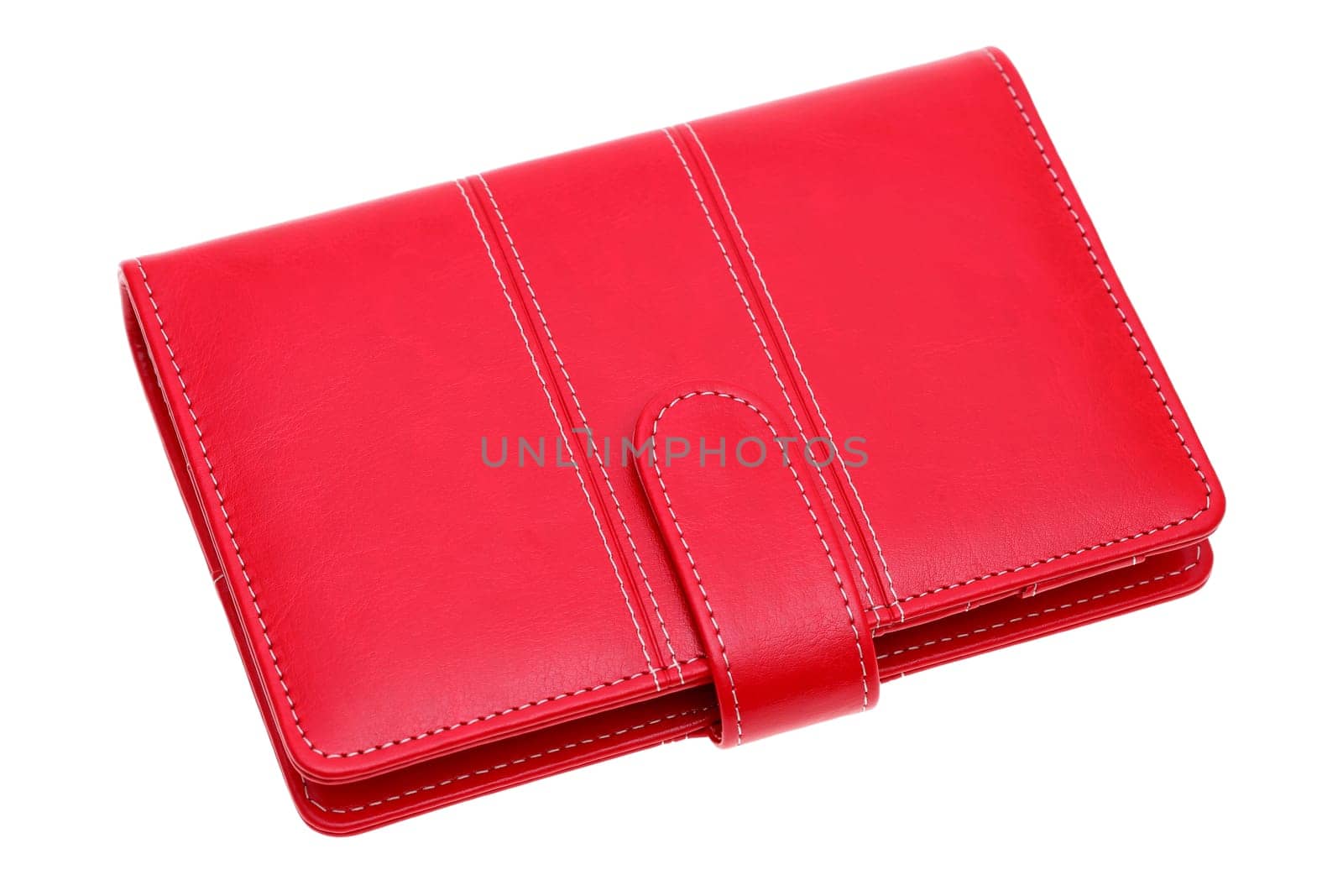 leather office organizer isolated on white background