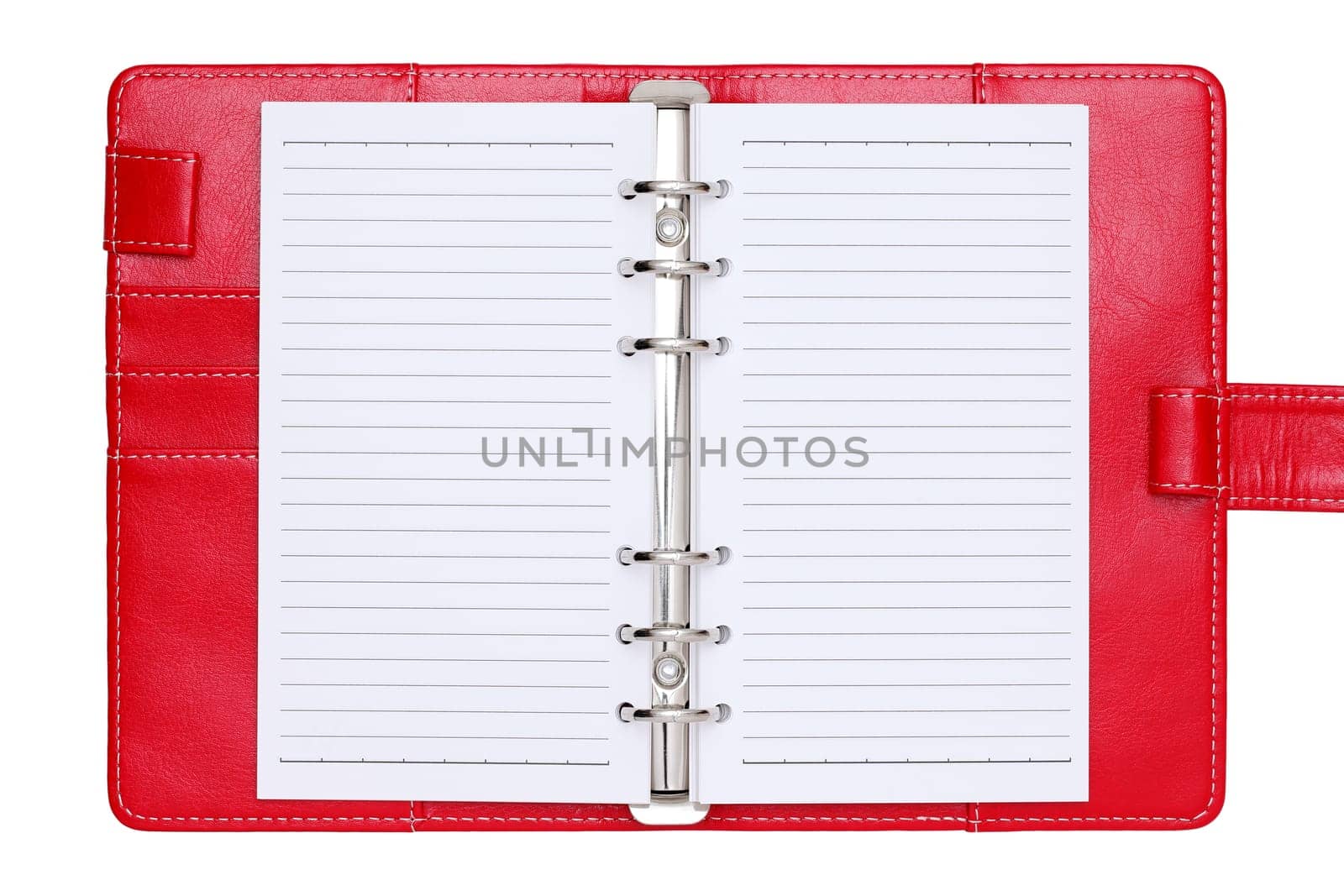 leather office organizer isolated on white background