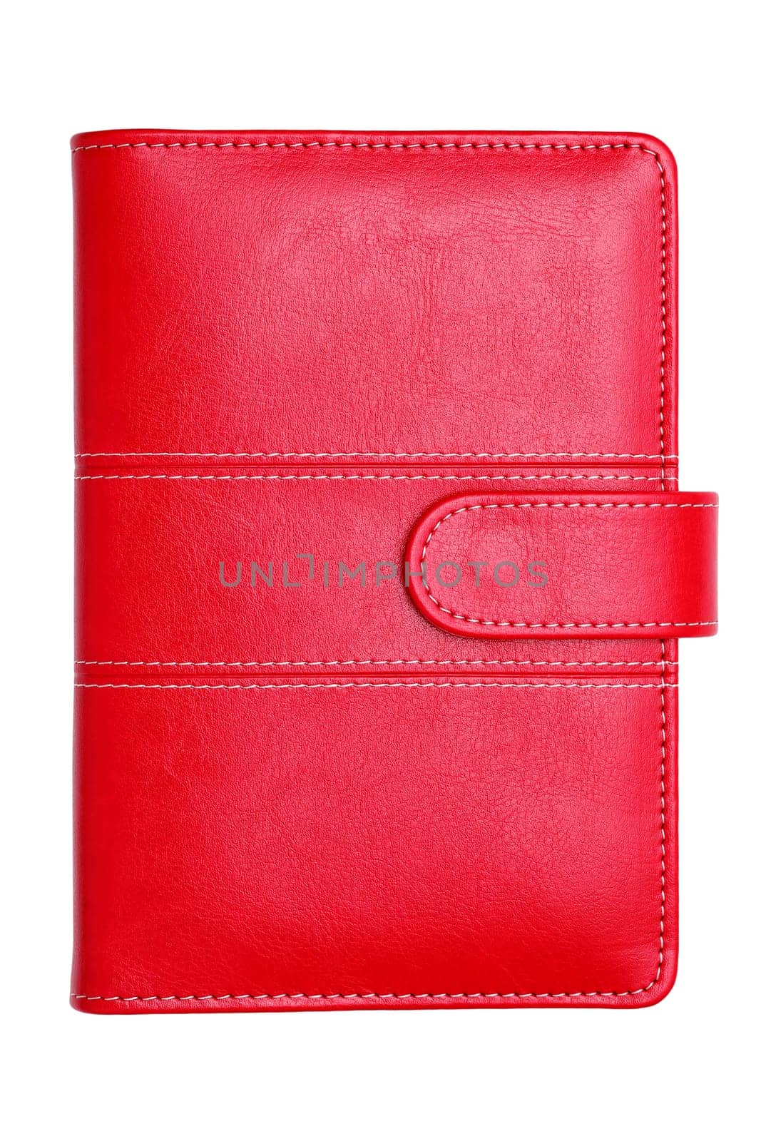 leather office organizer isolated on white background