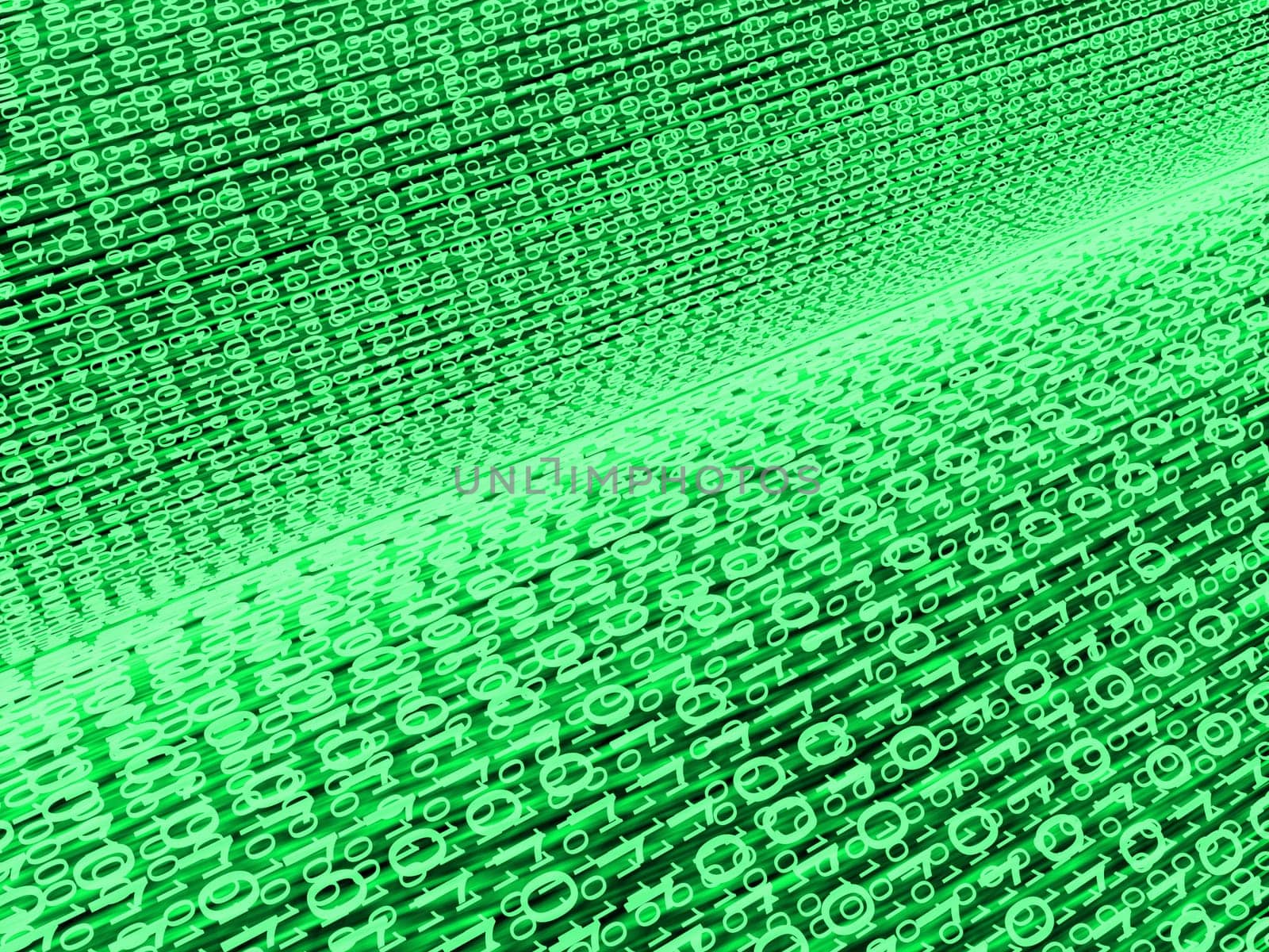 Backgroud of internet binary code in a cable