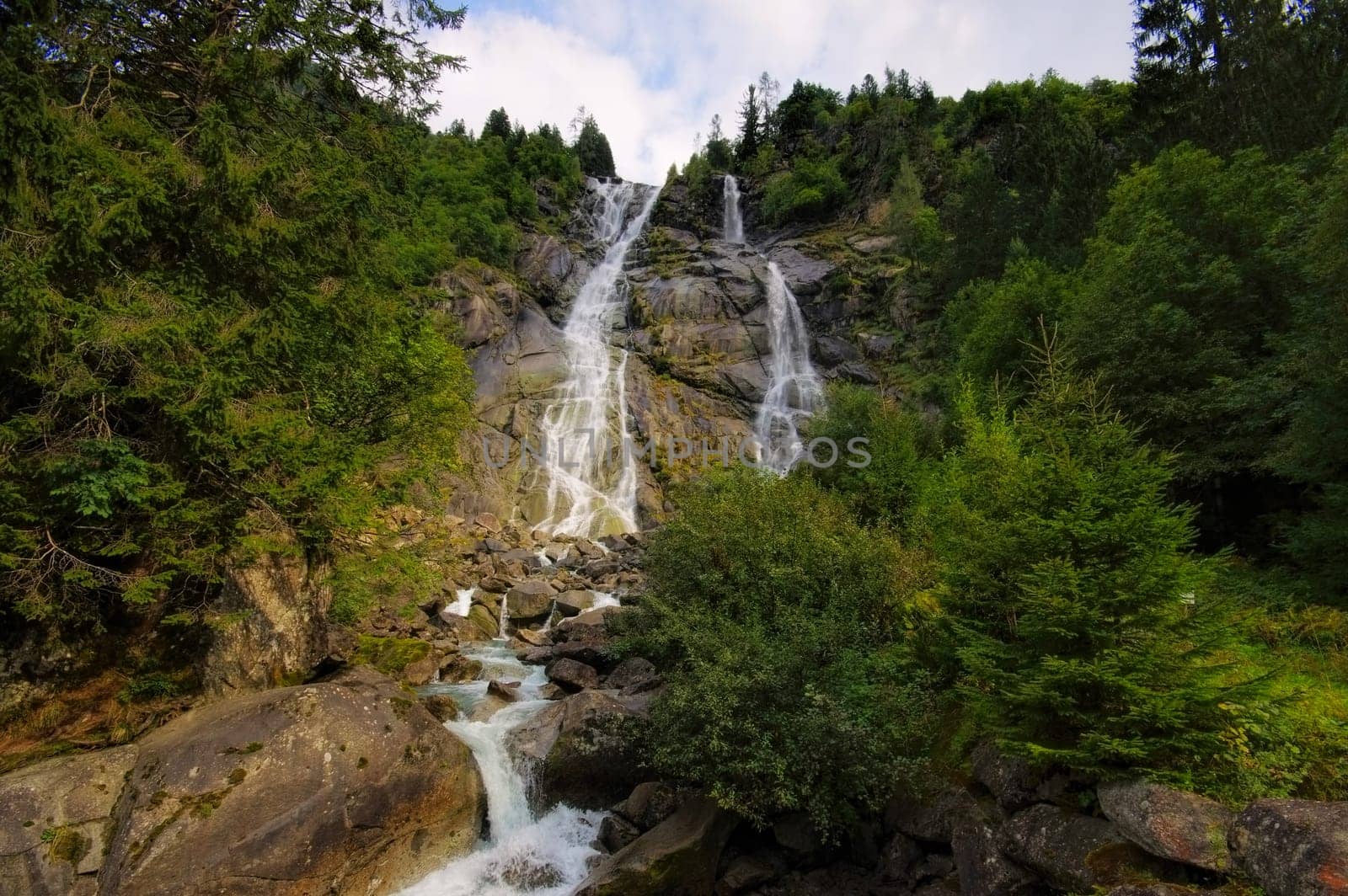 Nardis Waterfall in the Dolomites,Alps - Nardis Waterfall in Dolomites,Alps