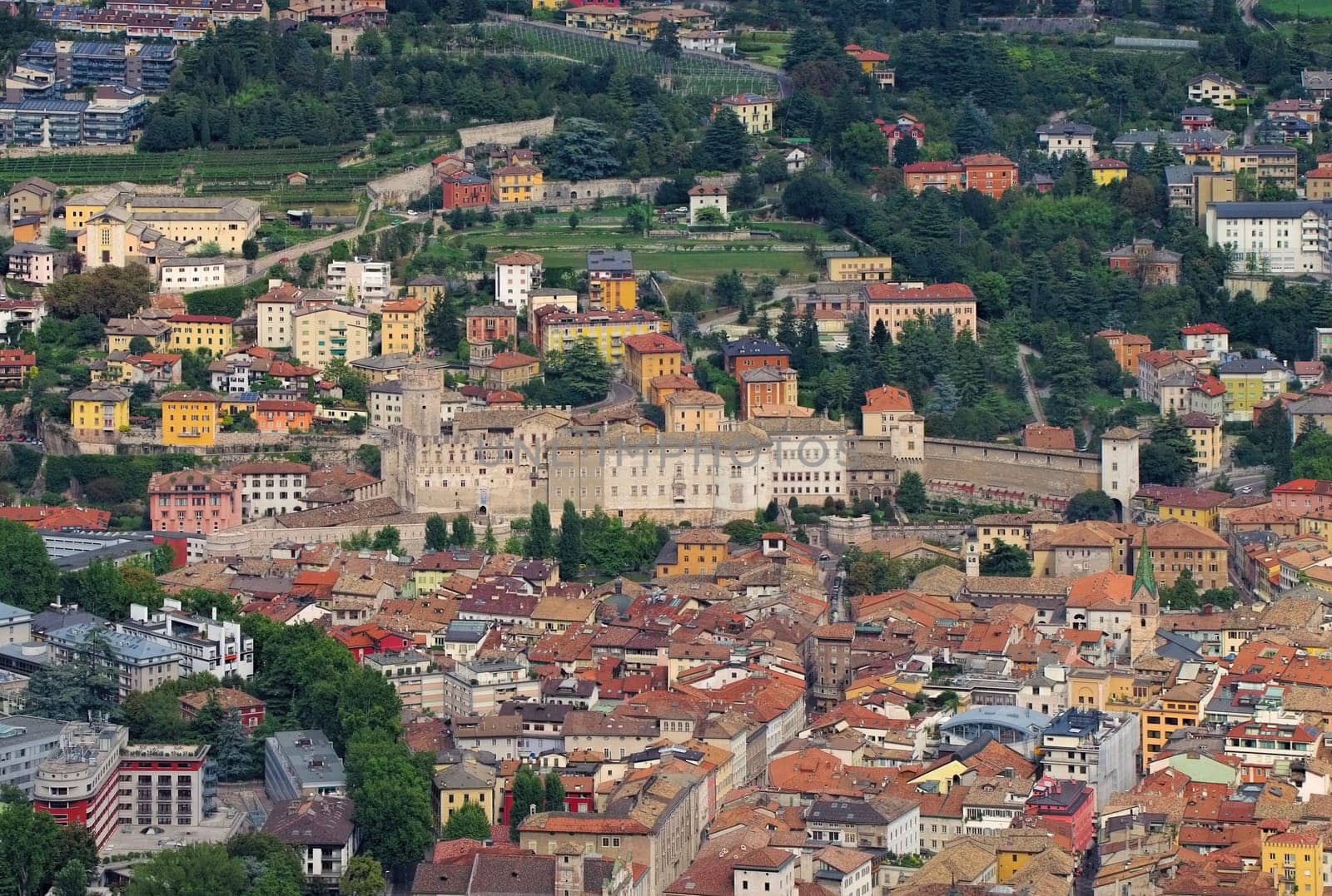 the Italian town of Trento - the italian town Trento,the castle