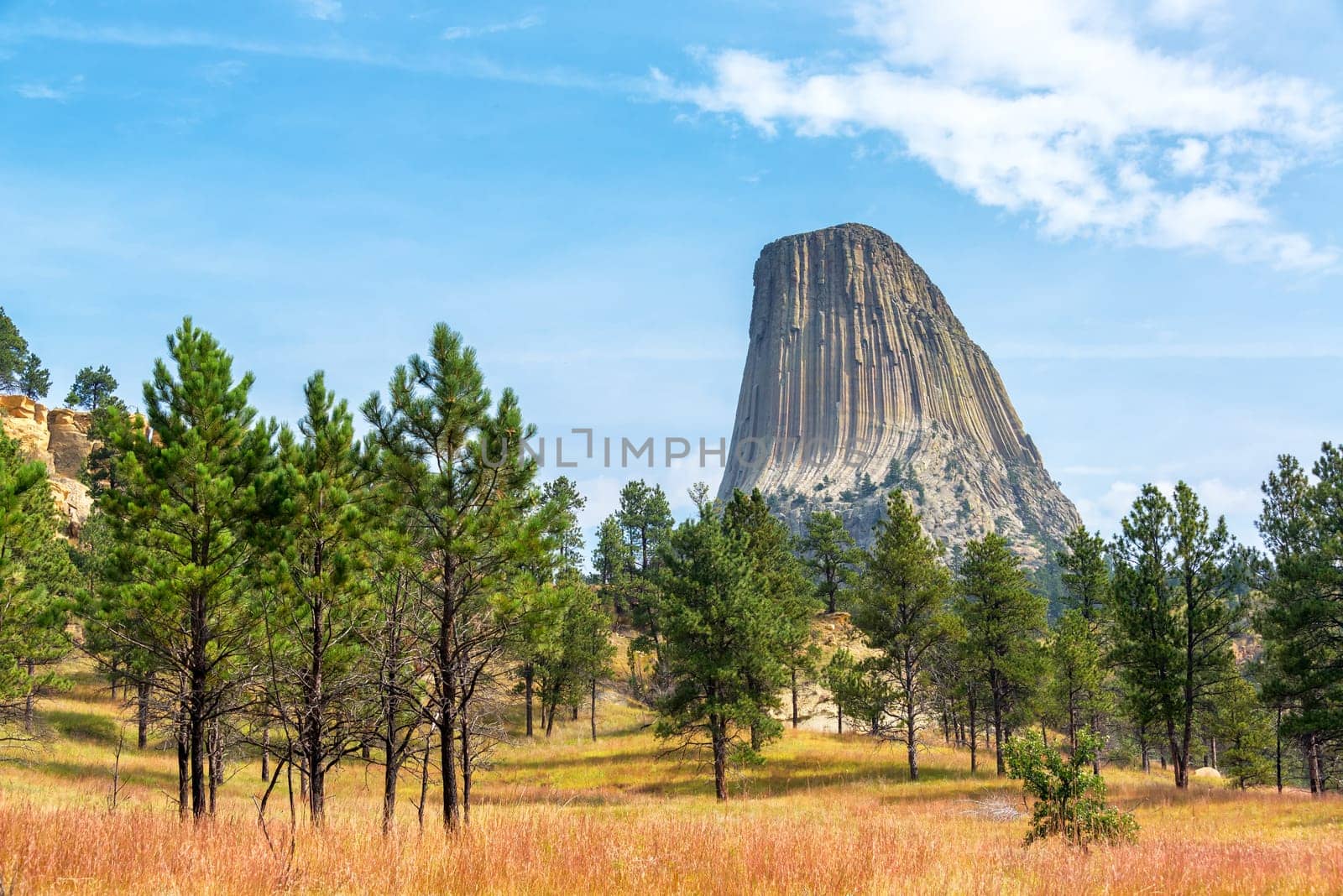 Dramatic View of Devils Tower in Wyoming