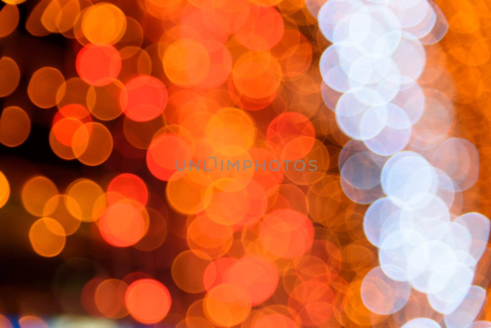 Abstract circular natural orange light bokeh background