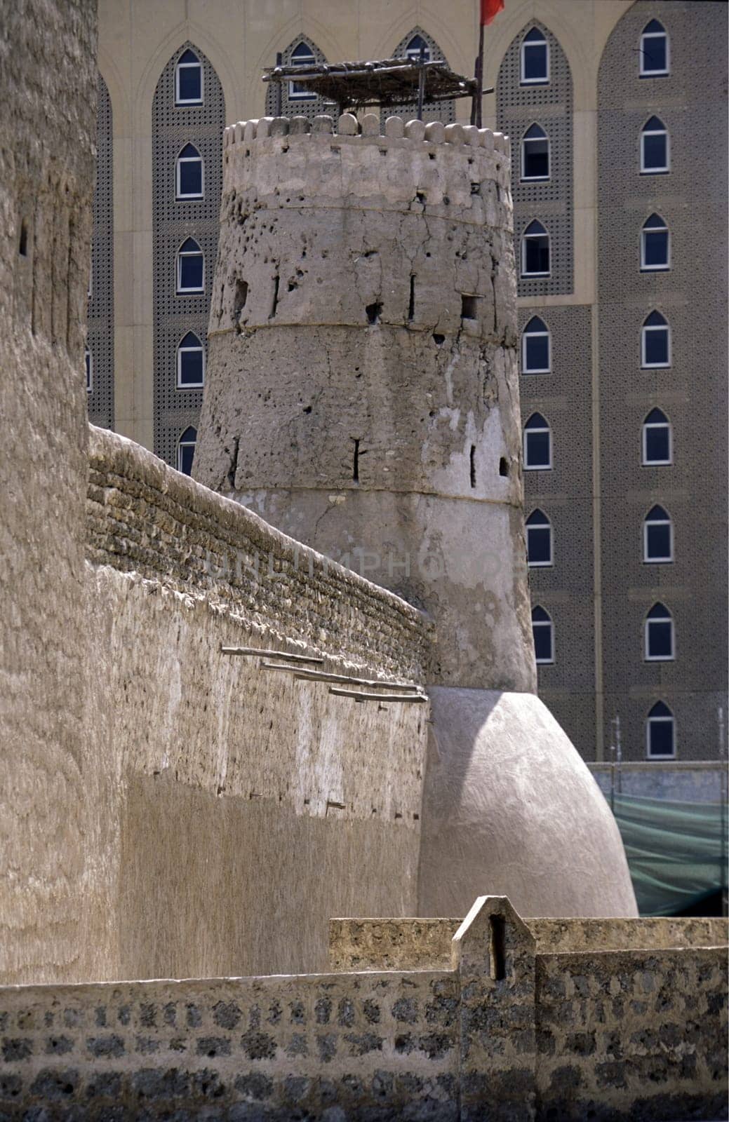 the Al Fahidi Fort in the old town in the city of Dubai in the Arab Emirates in the Gulf of Arabia.