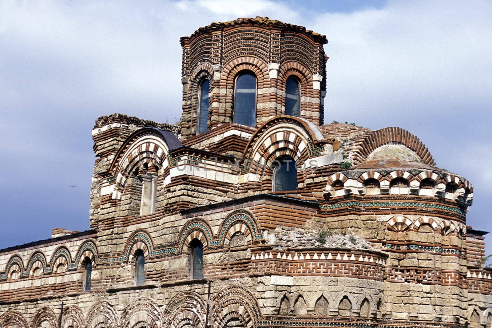 the old town of Nesebar on the coast of the Black sea in Bulgaria in east Europe.