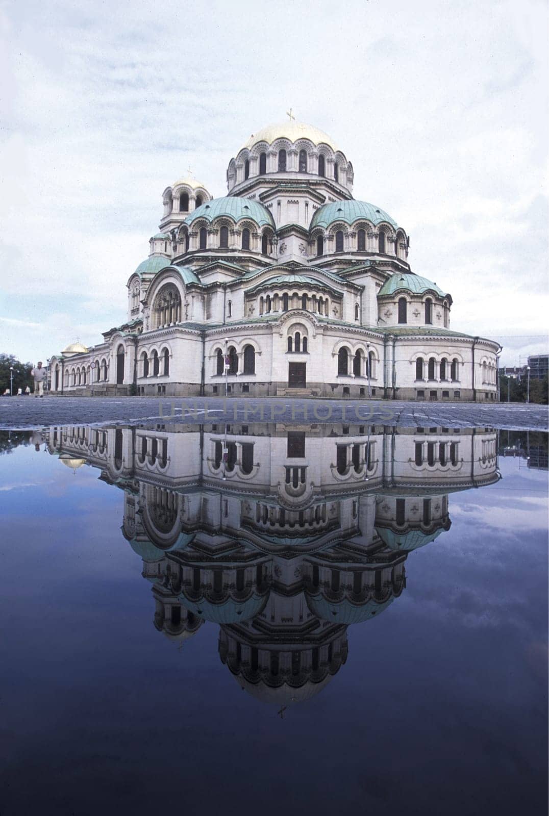 The Nevski church in the city of Sofia in Bulgaria in east Europe.
