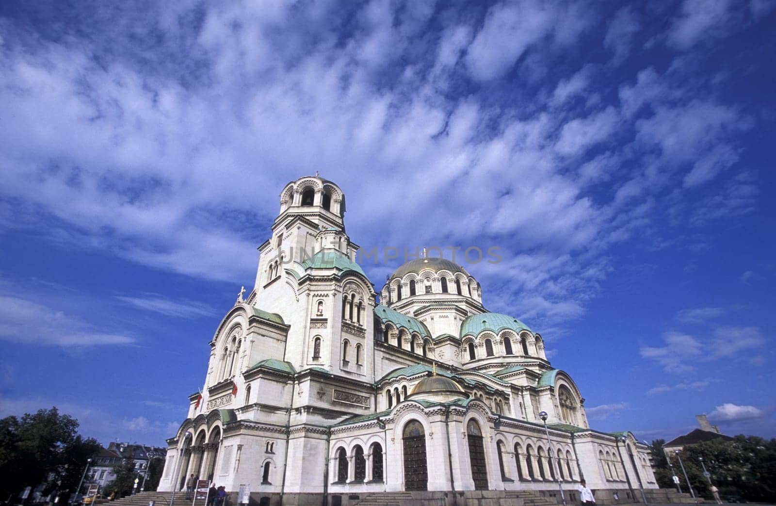 The Nevski church in the city of Sofia in Bulgaria in east Europe.