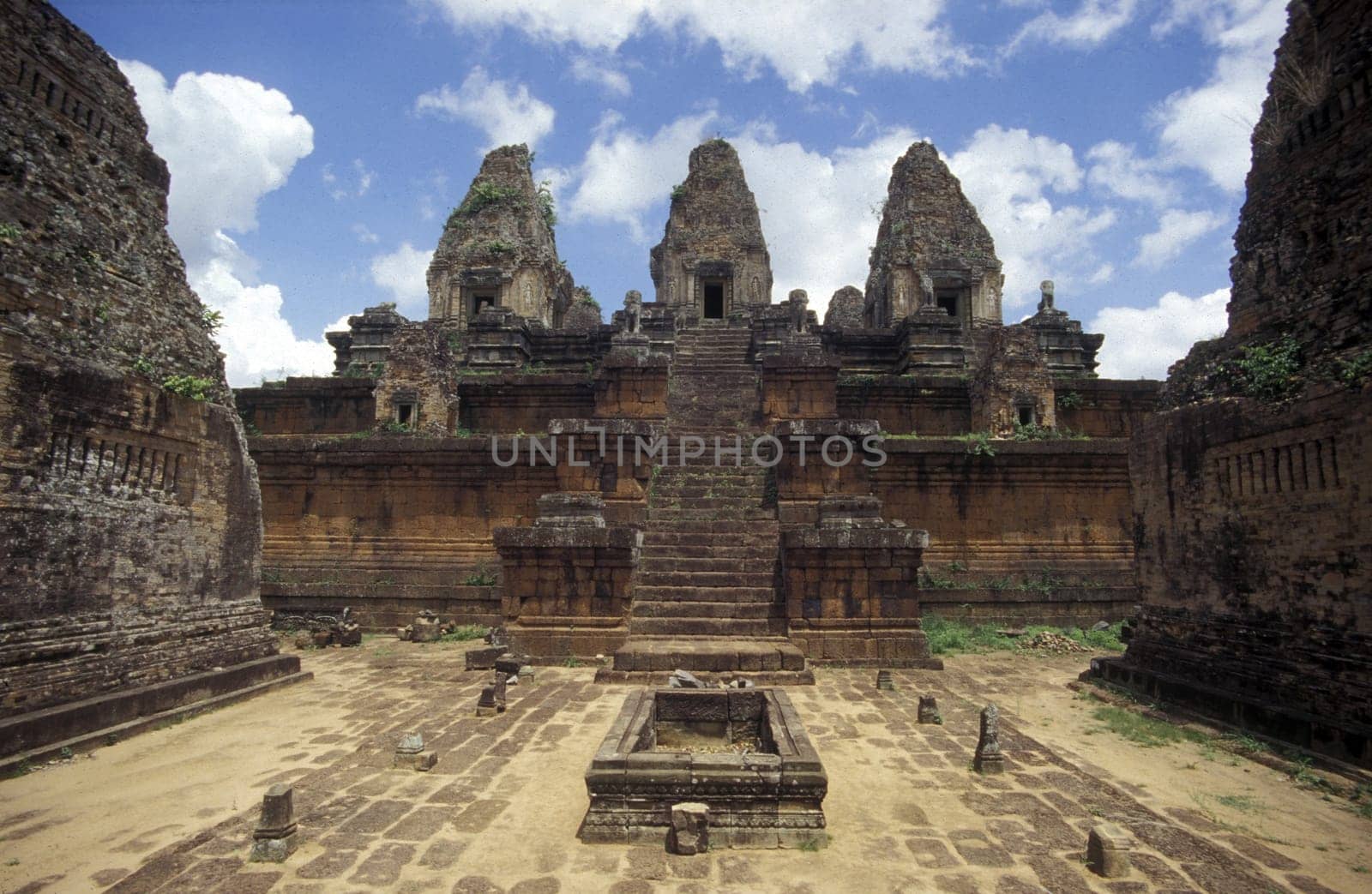 the Pre Rup temple in Angkor at the town of siem riep in cambodia in southeastasia.