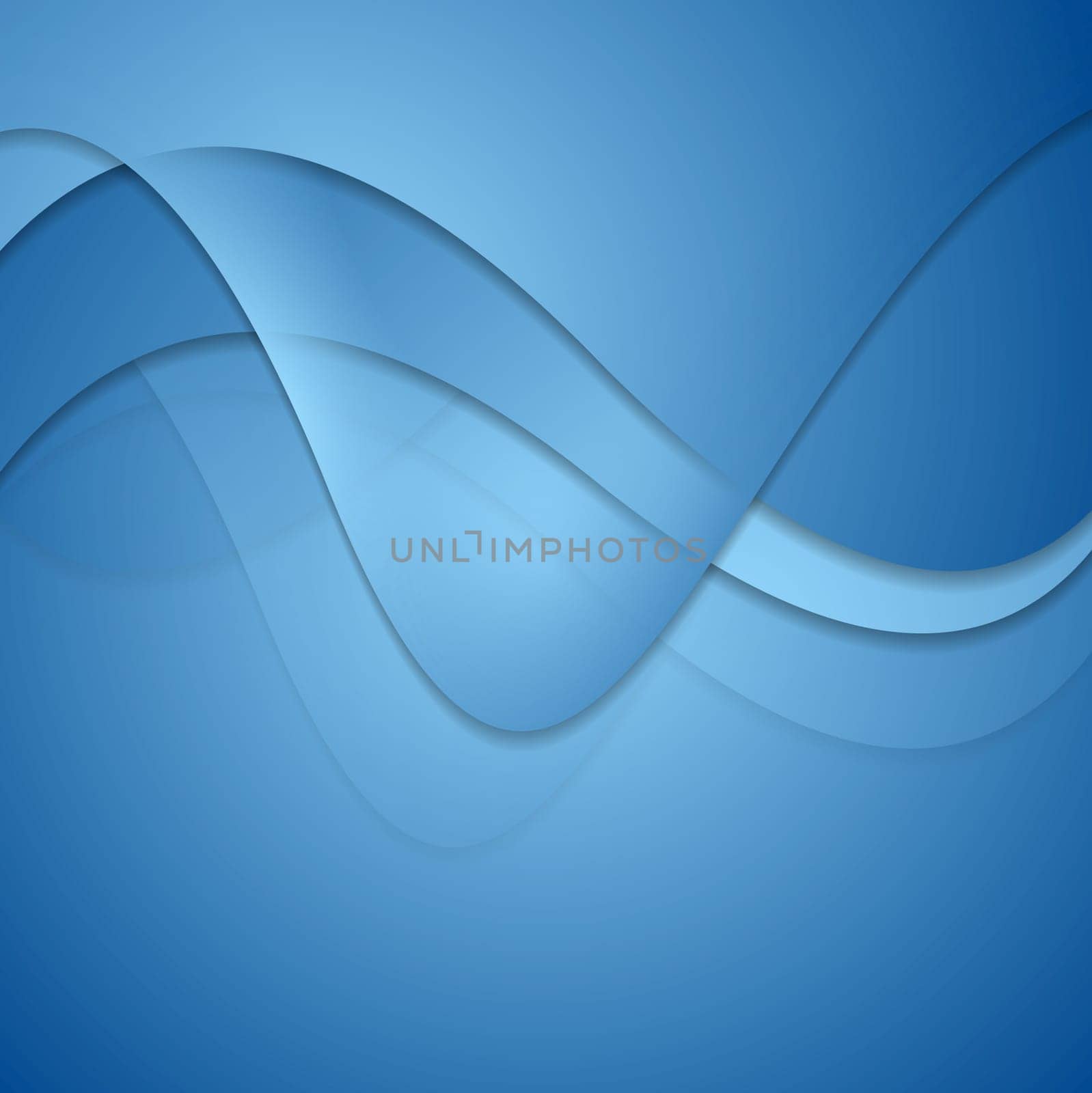 Elegant blue vector waves background