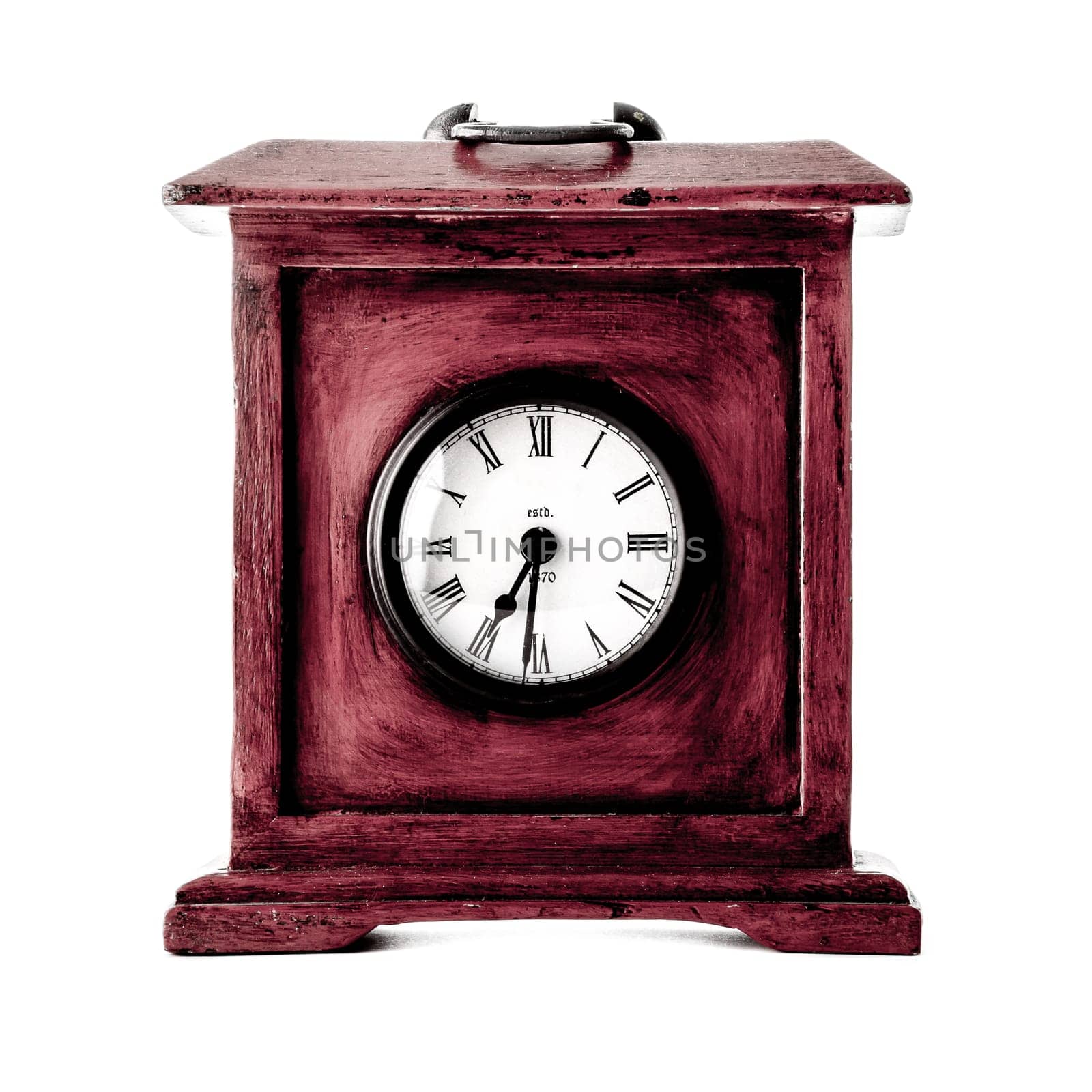 Old clock on White Background