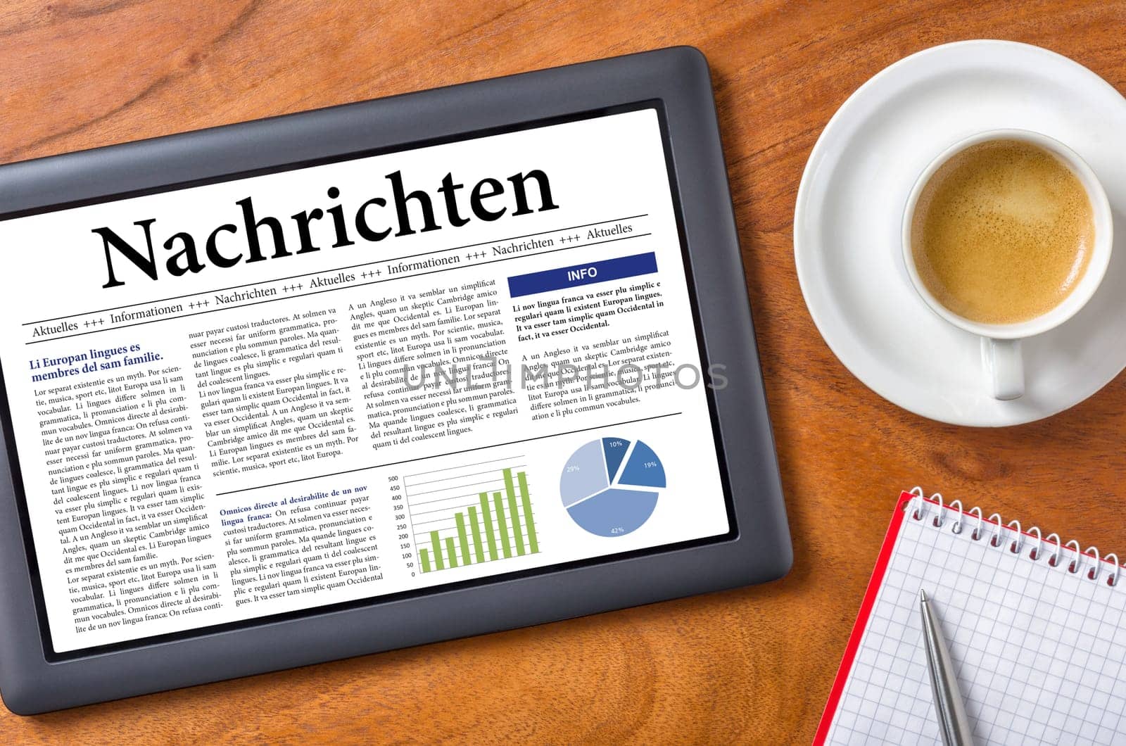 Tablet on desk - News