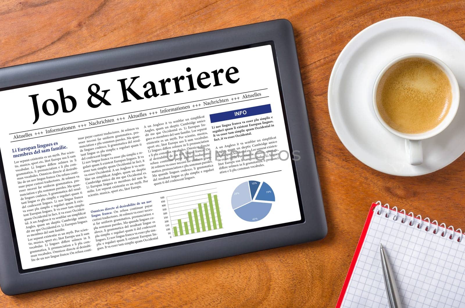 Tablet on desk - Job and career