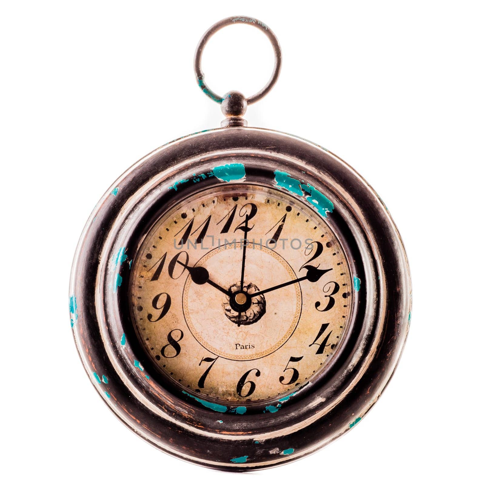 Old clock on White Background