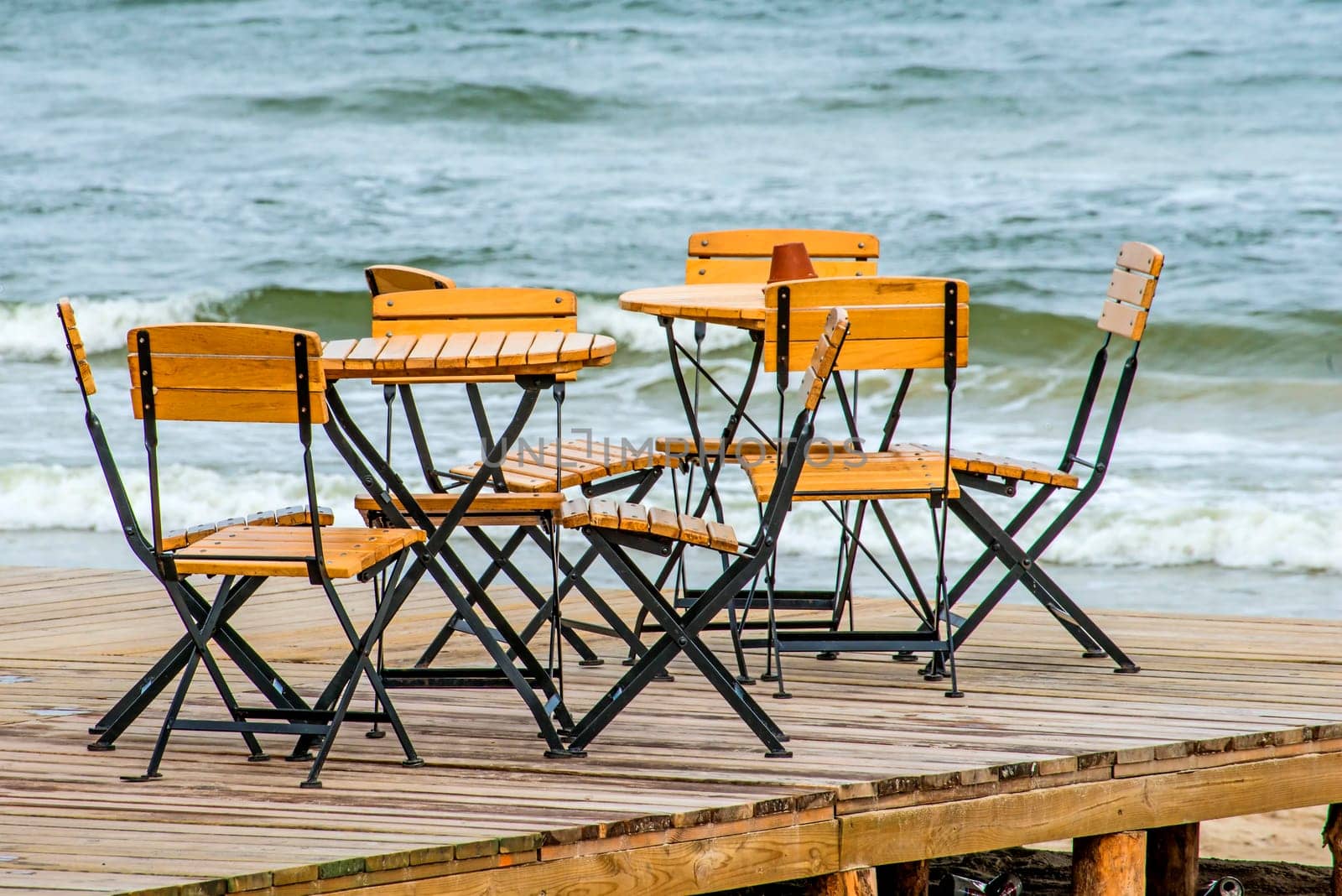 Cafe on the Baltic Sea beach