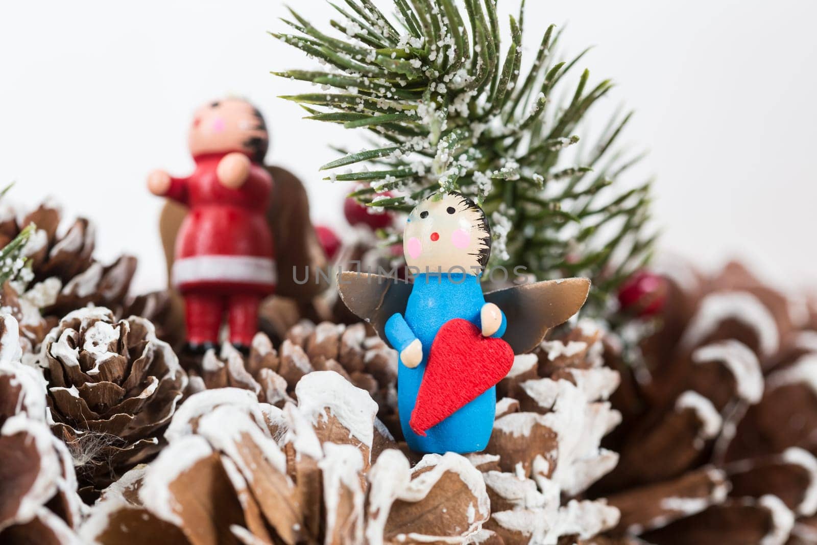 Christmas and New Year decoration. Selective focus. Creative background