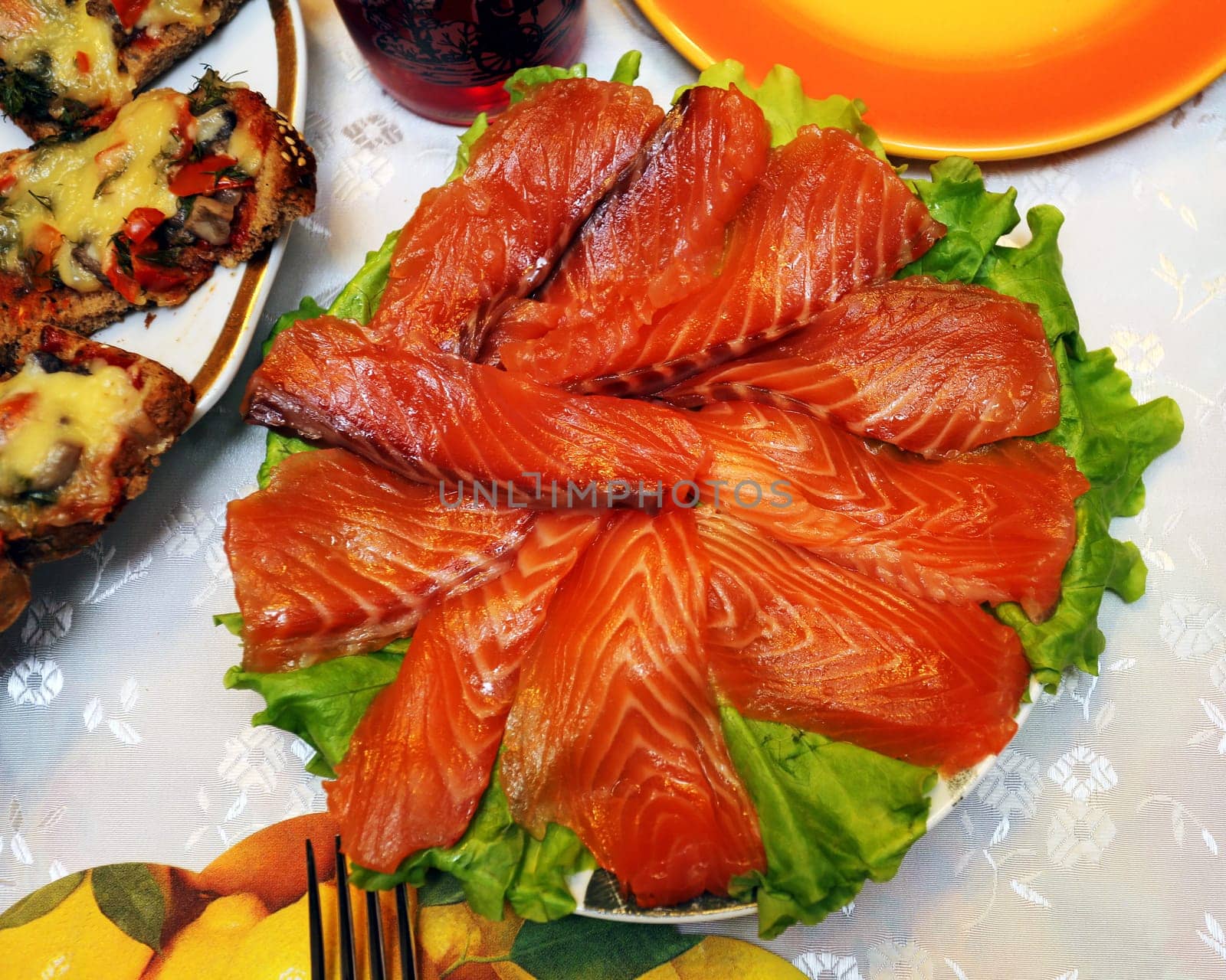 red fish on a celebratory table home