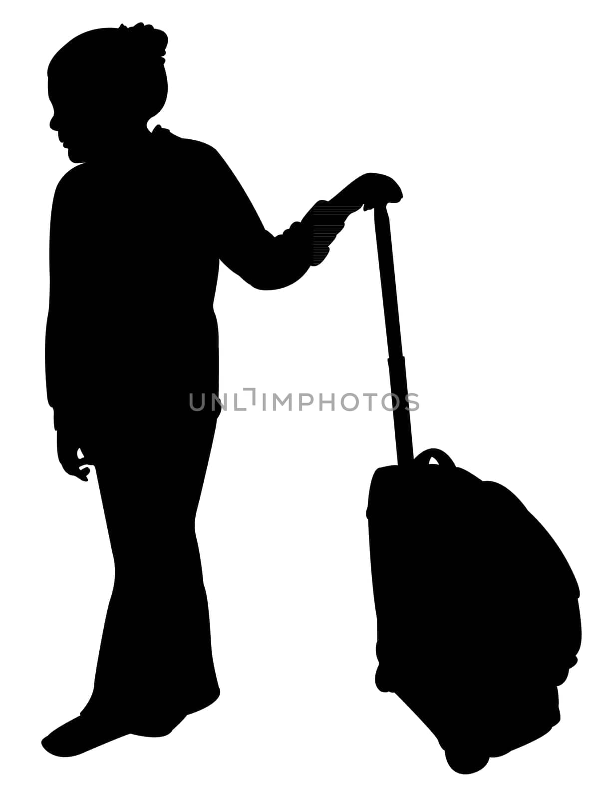 girl with luggage