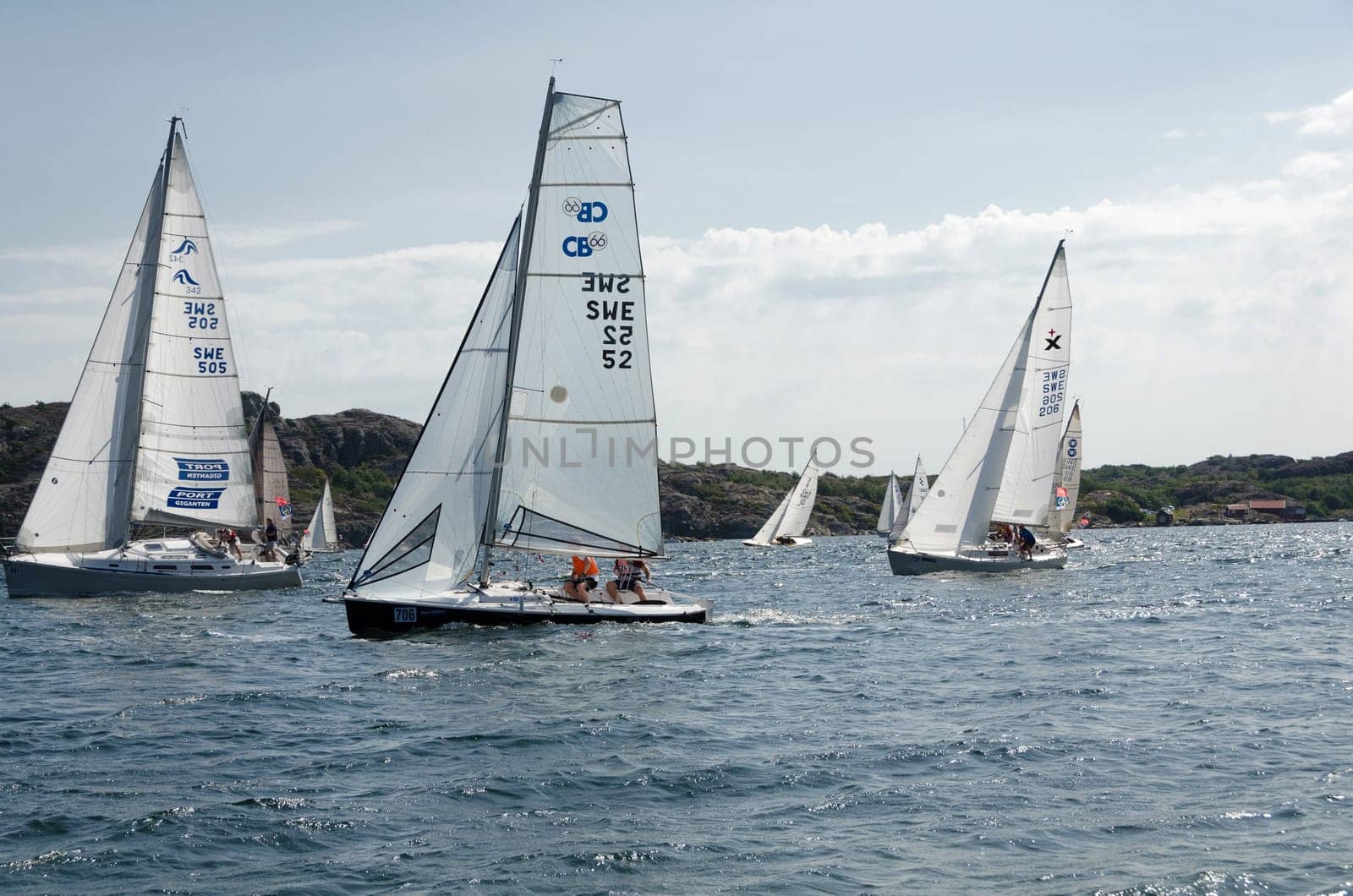 one sail competition on swedish westcoast little action on the sea