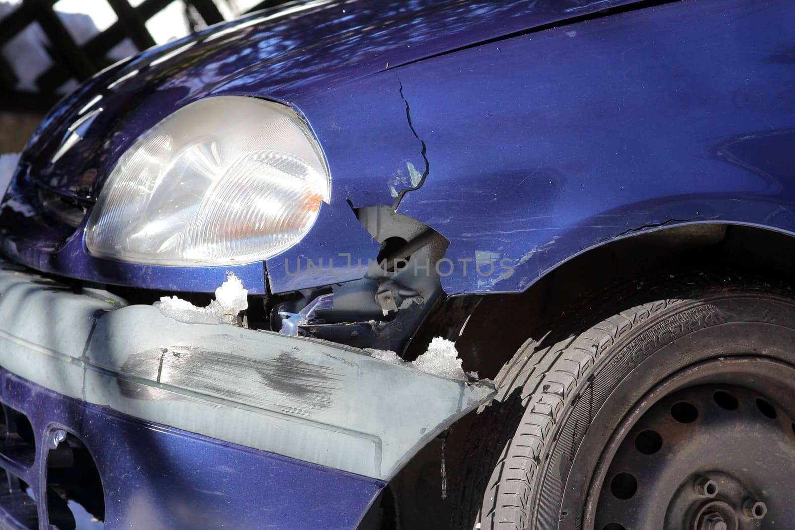 A traffic accident - accident car on the road