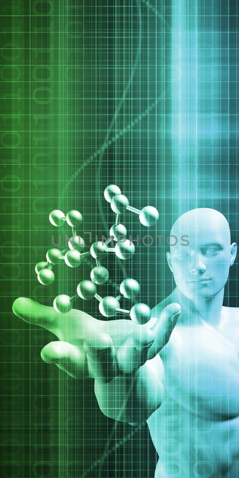 Medical Abstract Background of a Futuristic Science Art