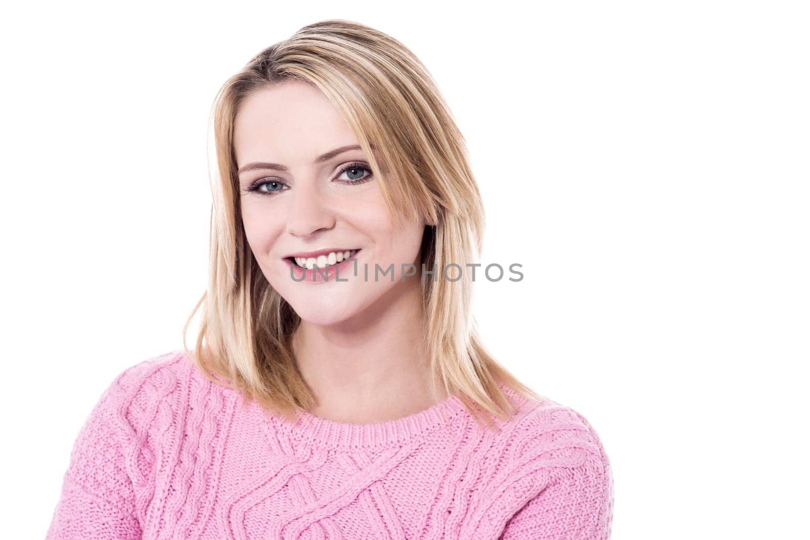 Portrait of young woman in winter wear