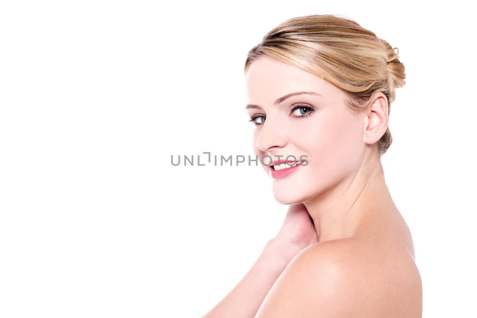 Beautiful face of young woman with clean fresh skin
