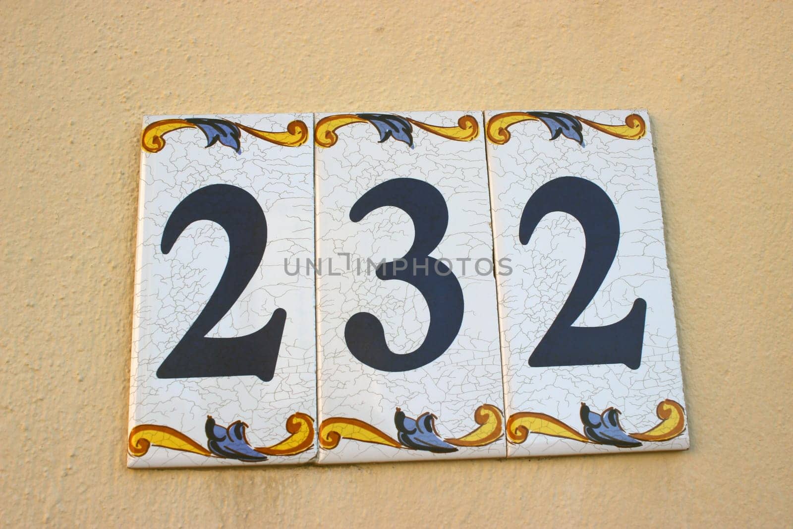 Closeup of Ceramics House Number 232