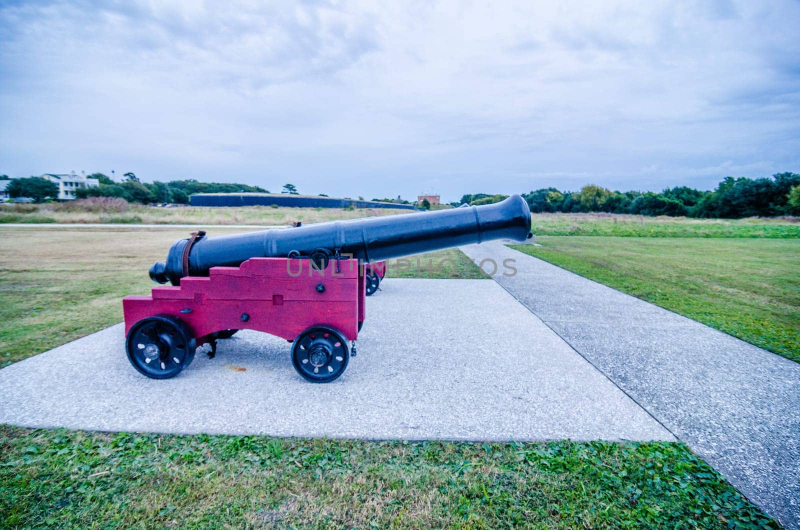 cannons of Fort Moultrie on Sullivan's Island in South Carolina - A fort at this site guarded Charleston Harbor for over 200 years