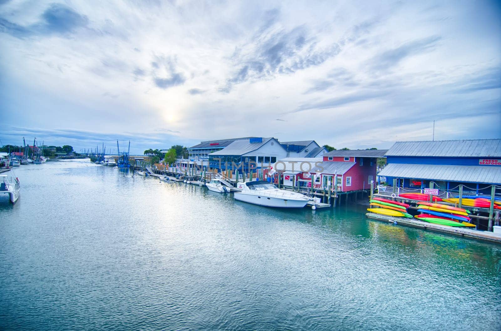 view of shem creek from coleman blvd charleston south carolina