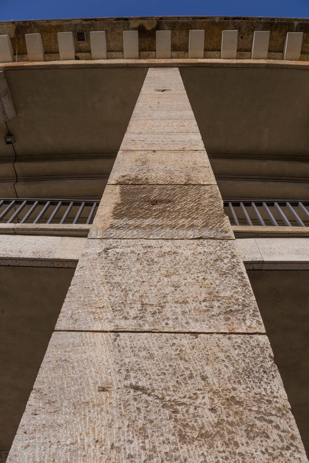 Single stone column of the Olympic Stadium in Berlin