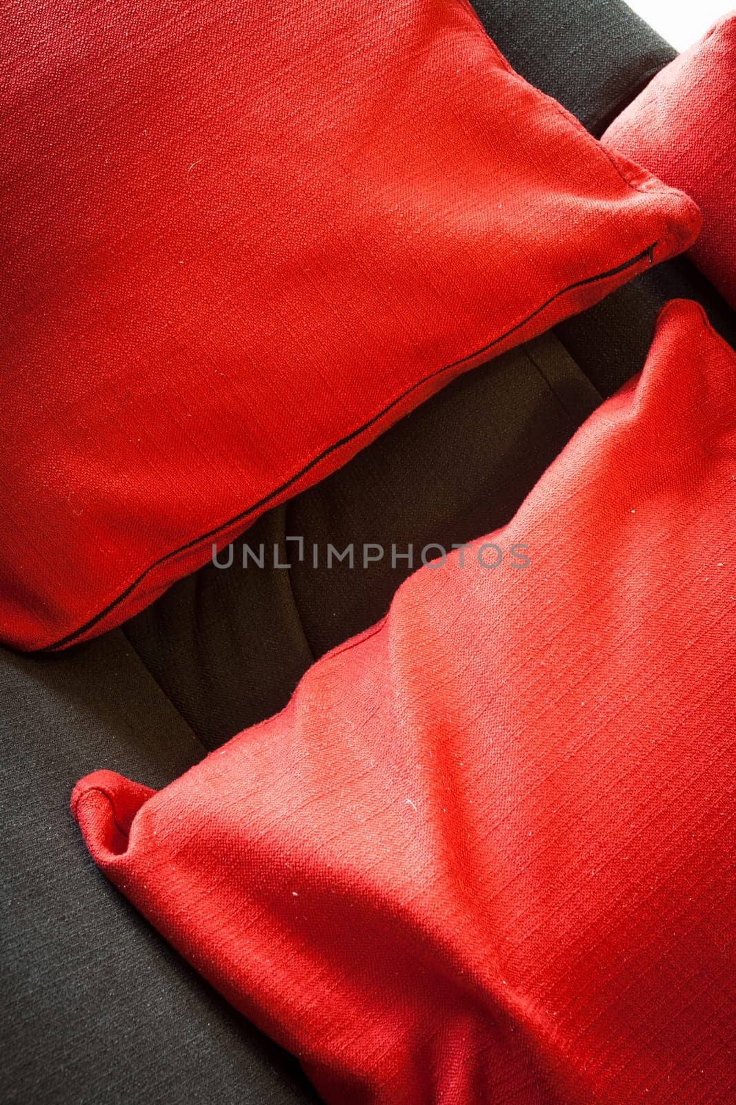 red cushions