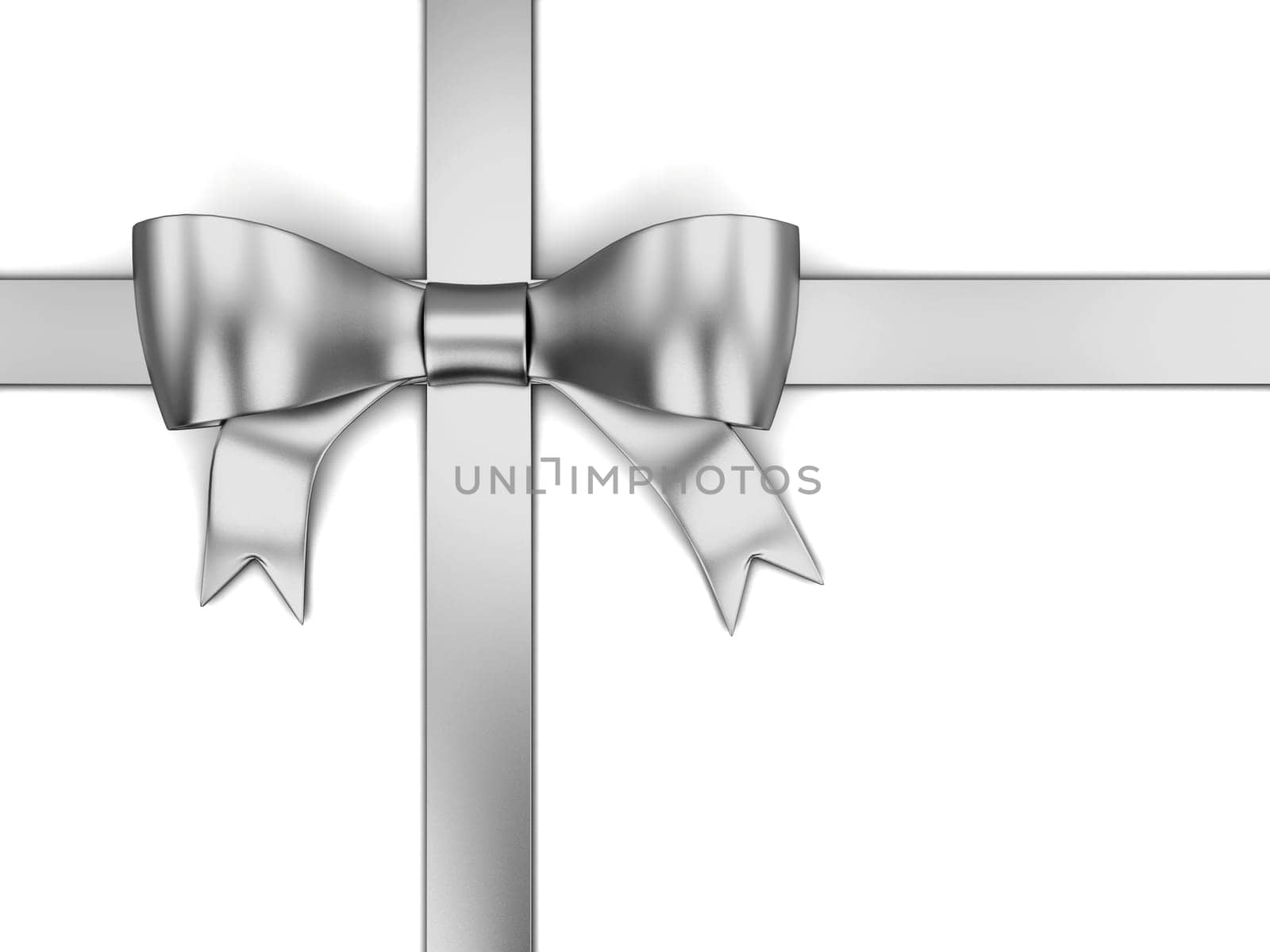Gift bow. 3d illustration isolated on white background