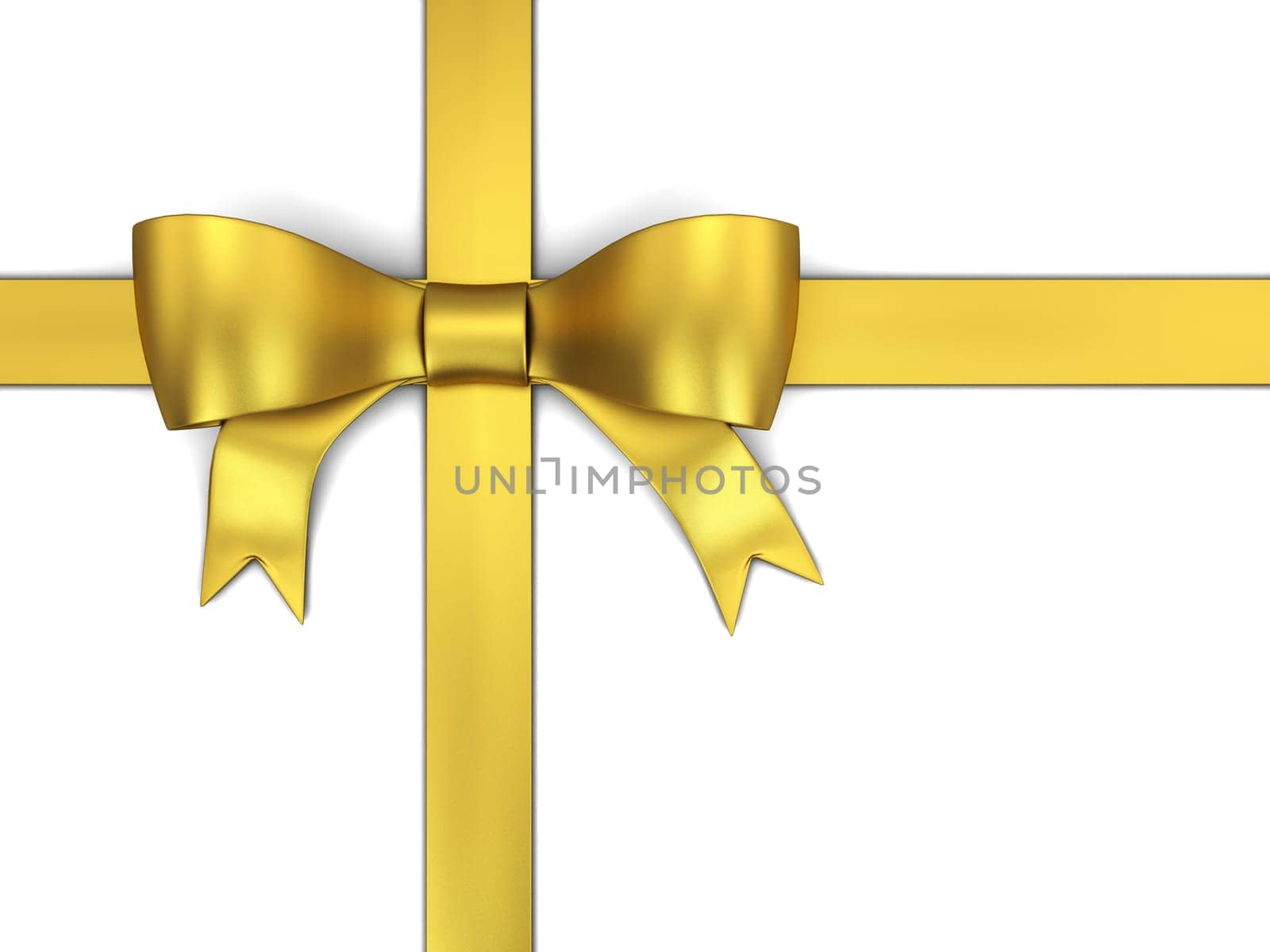 Gift bow. 3d illustration isolated on white background