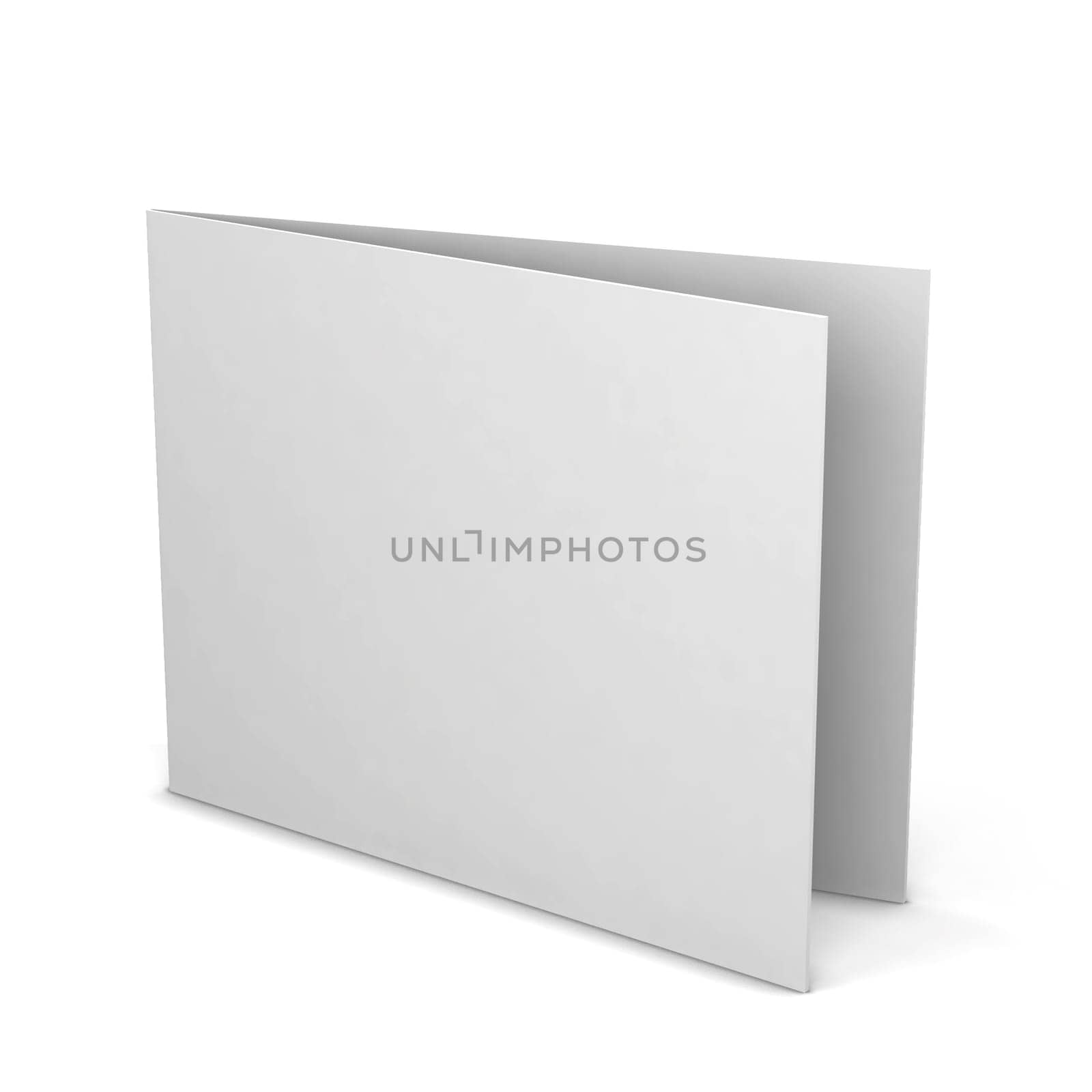 Blank greeting card. 3d illustration isolated on white background