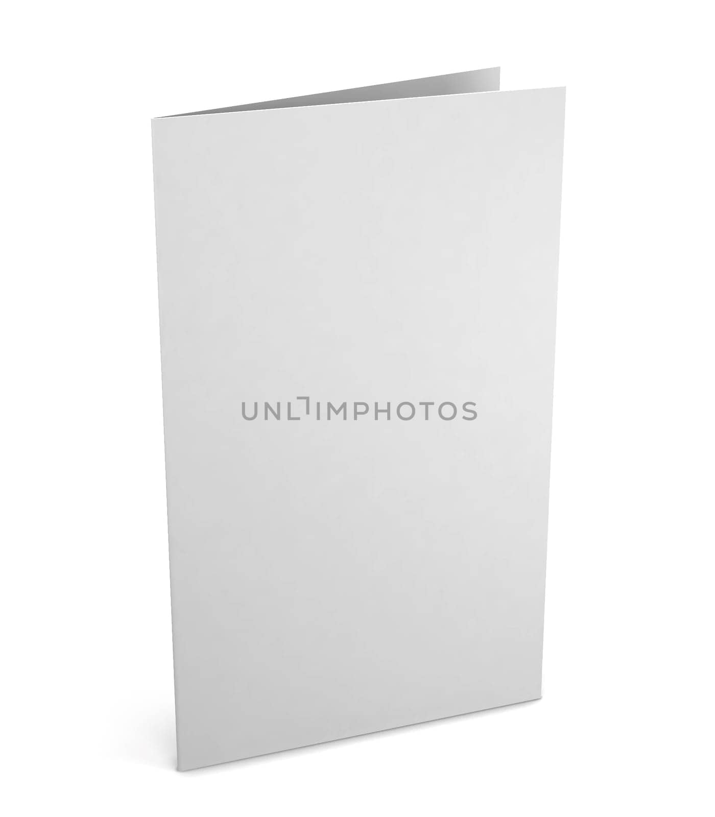 Blank greeting card. 3d illustration isolated on white background