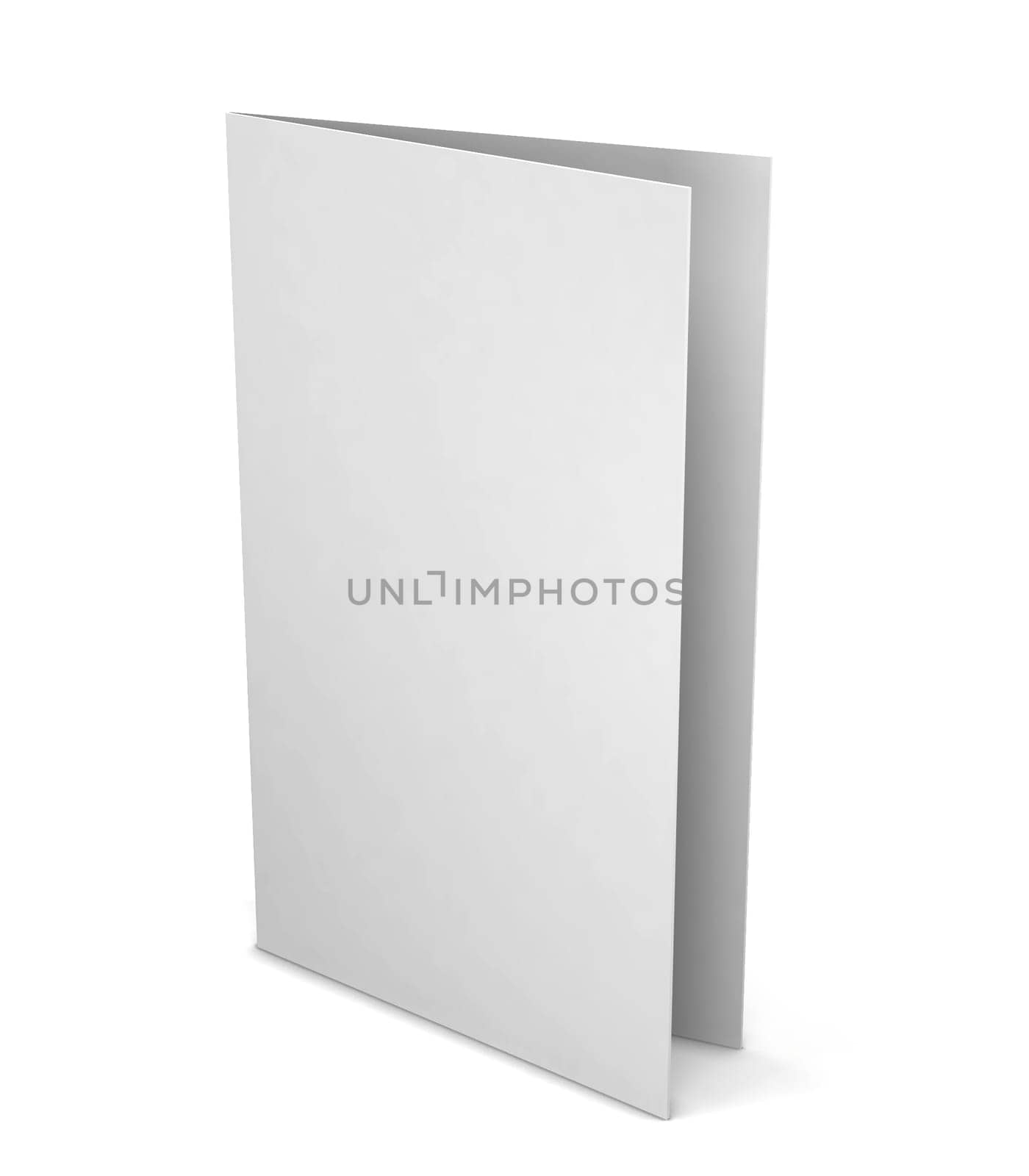 Blank greeting card. 3d illustration isolated on white background