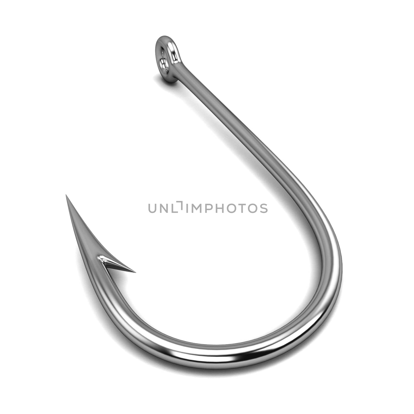 Fishing hook. 3d illustration isolated on white background
