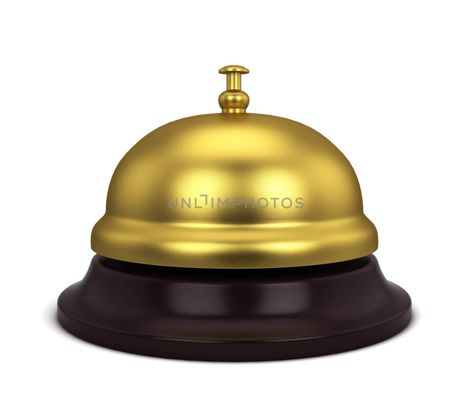 Hotel bell. 3d illustration isolated on white background