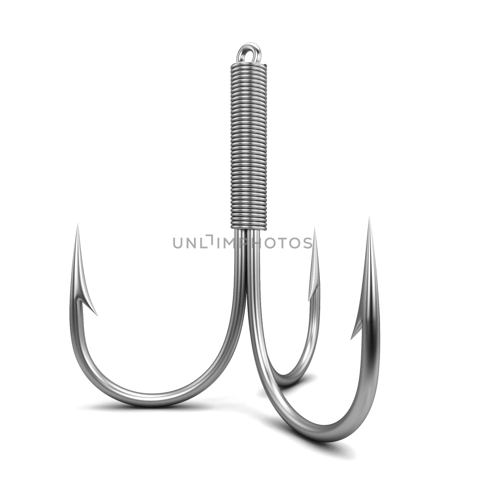 Fishing hook. 3d illustration isolated on white background