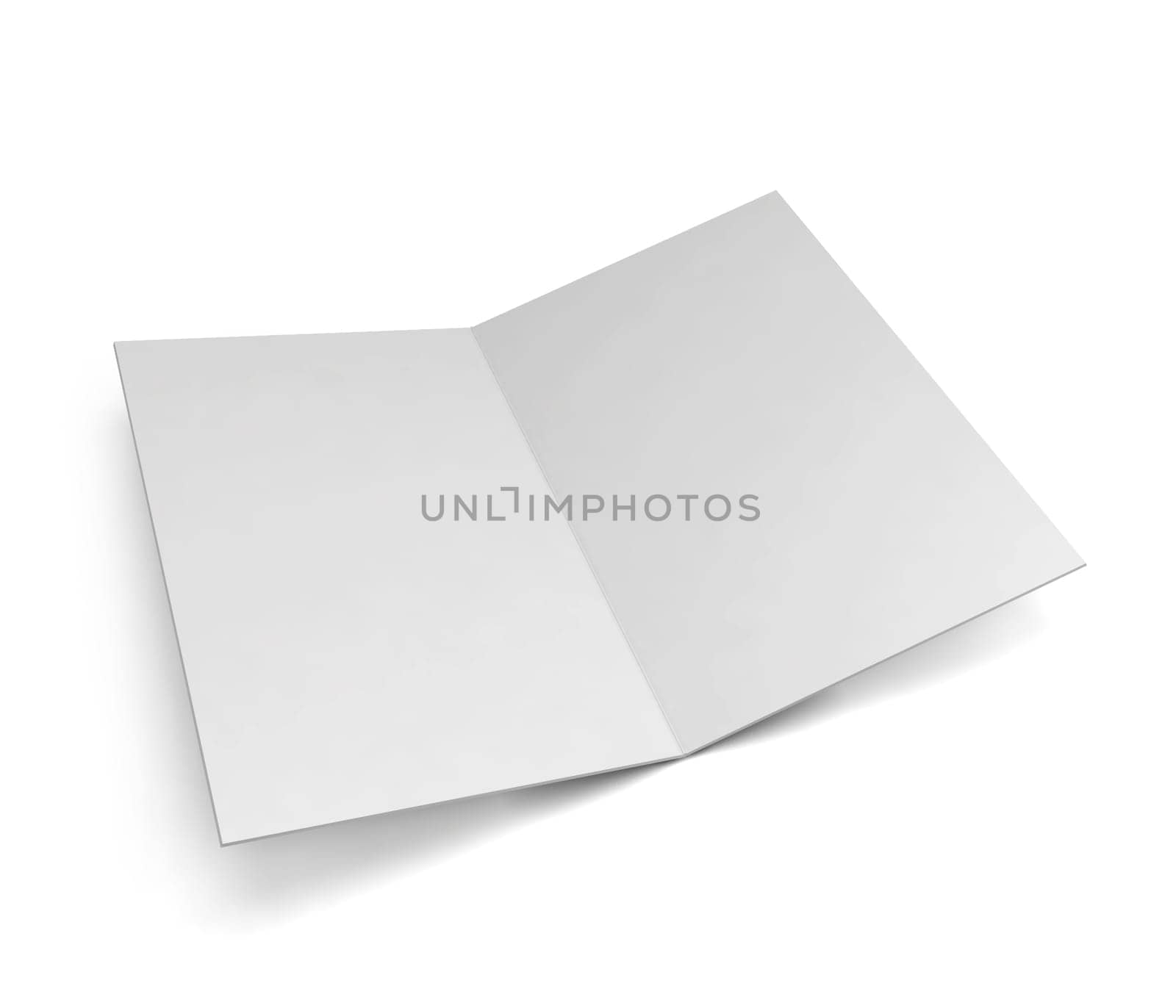 Blank greeting card. 3d illustration isolated on white background