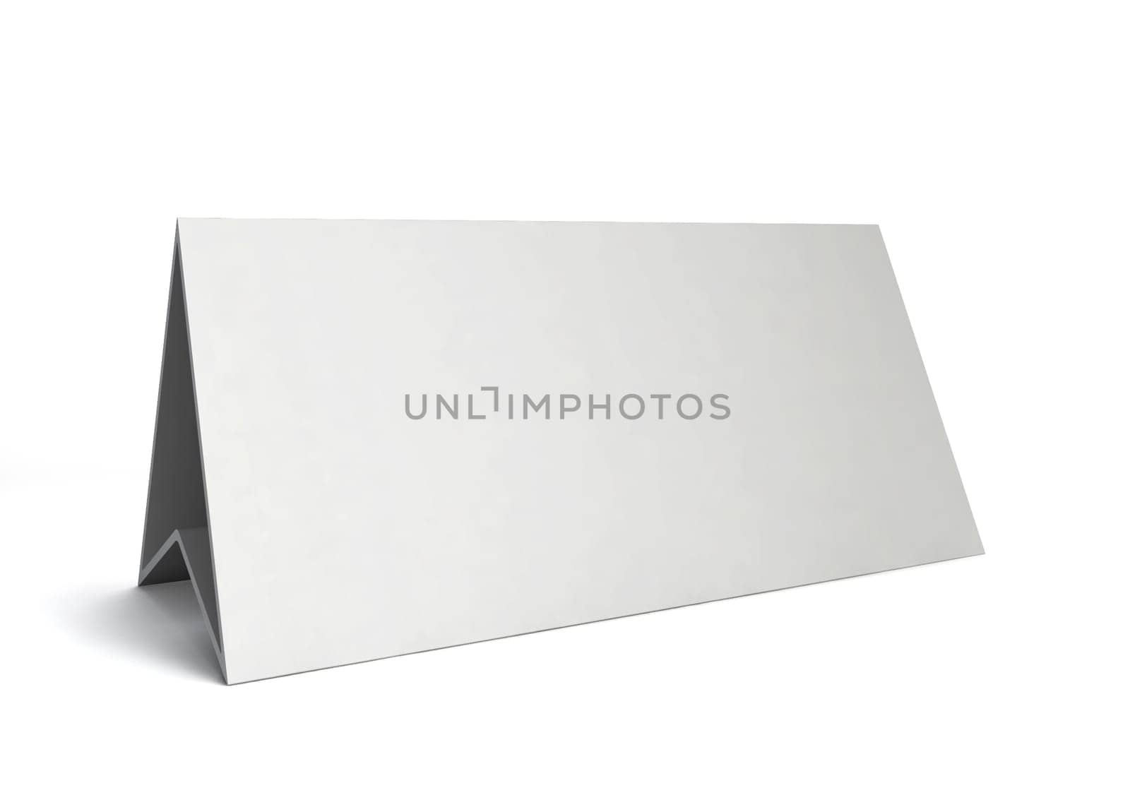 Table card. 3d illustration isolated on white background