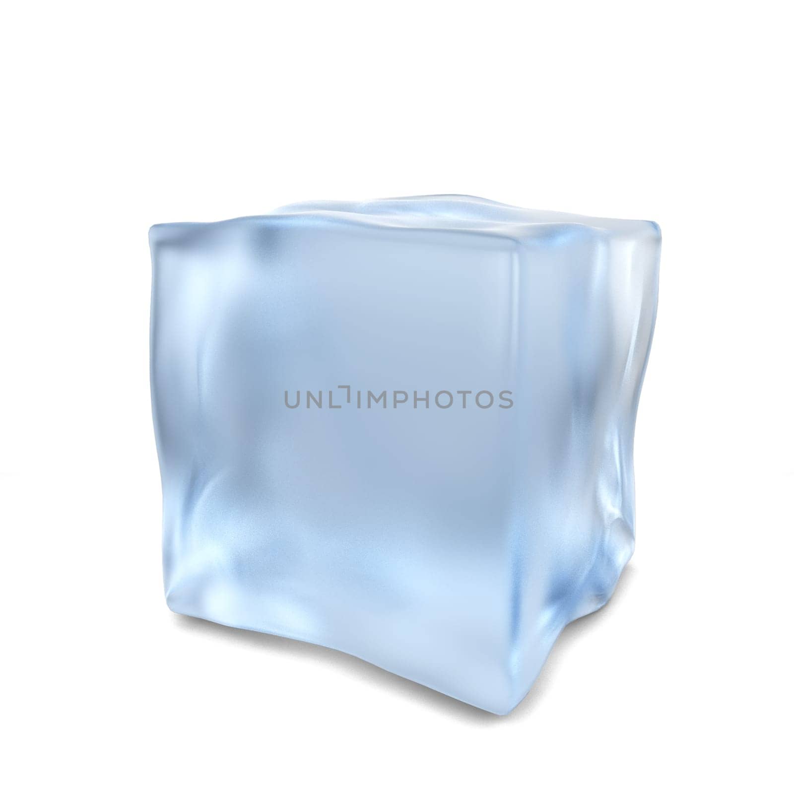 Ice cube. 3d illustration isolated on white background