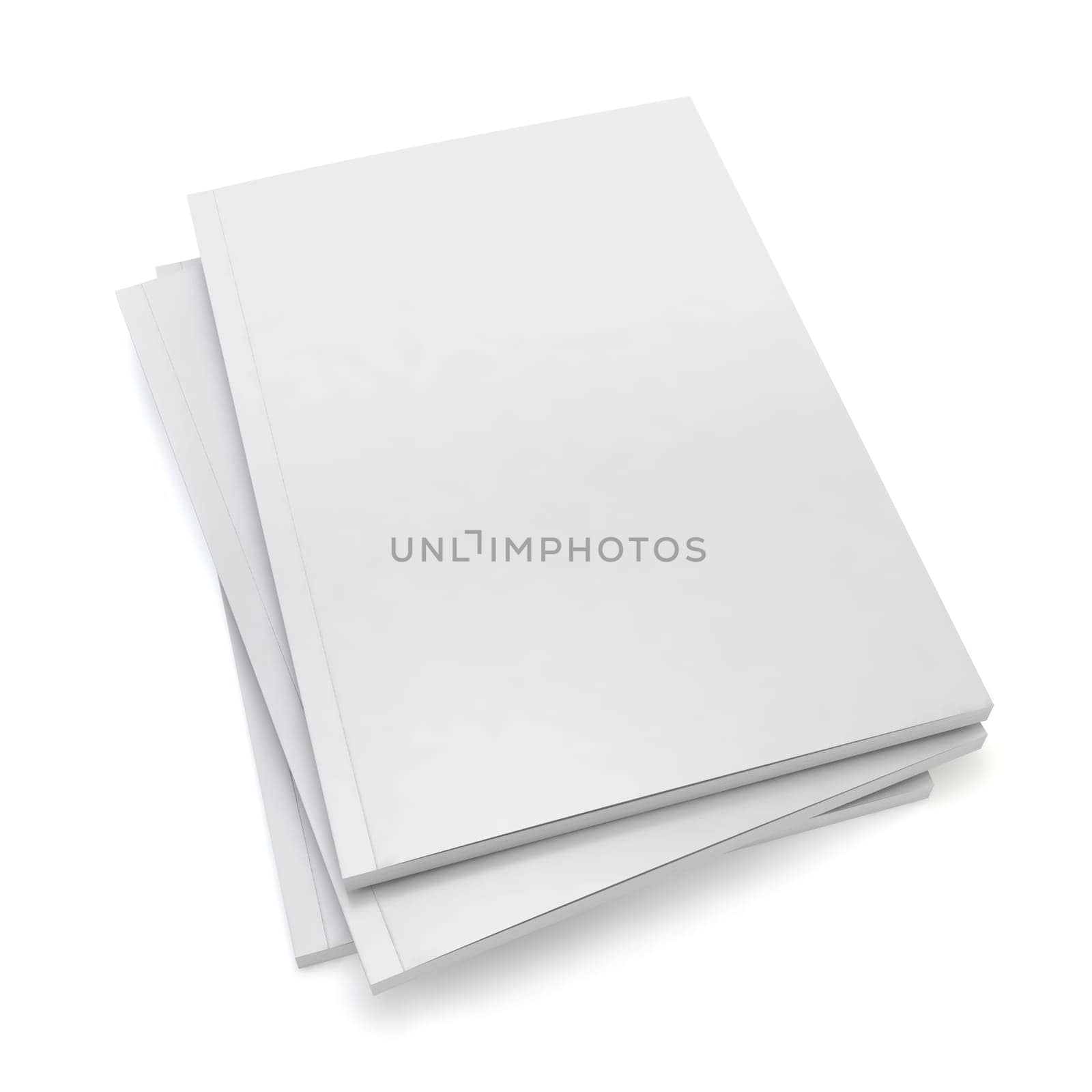 Blank magazines. 3d image isolated on white background