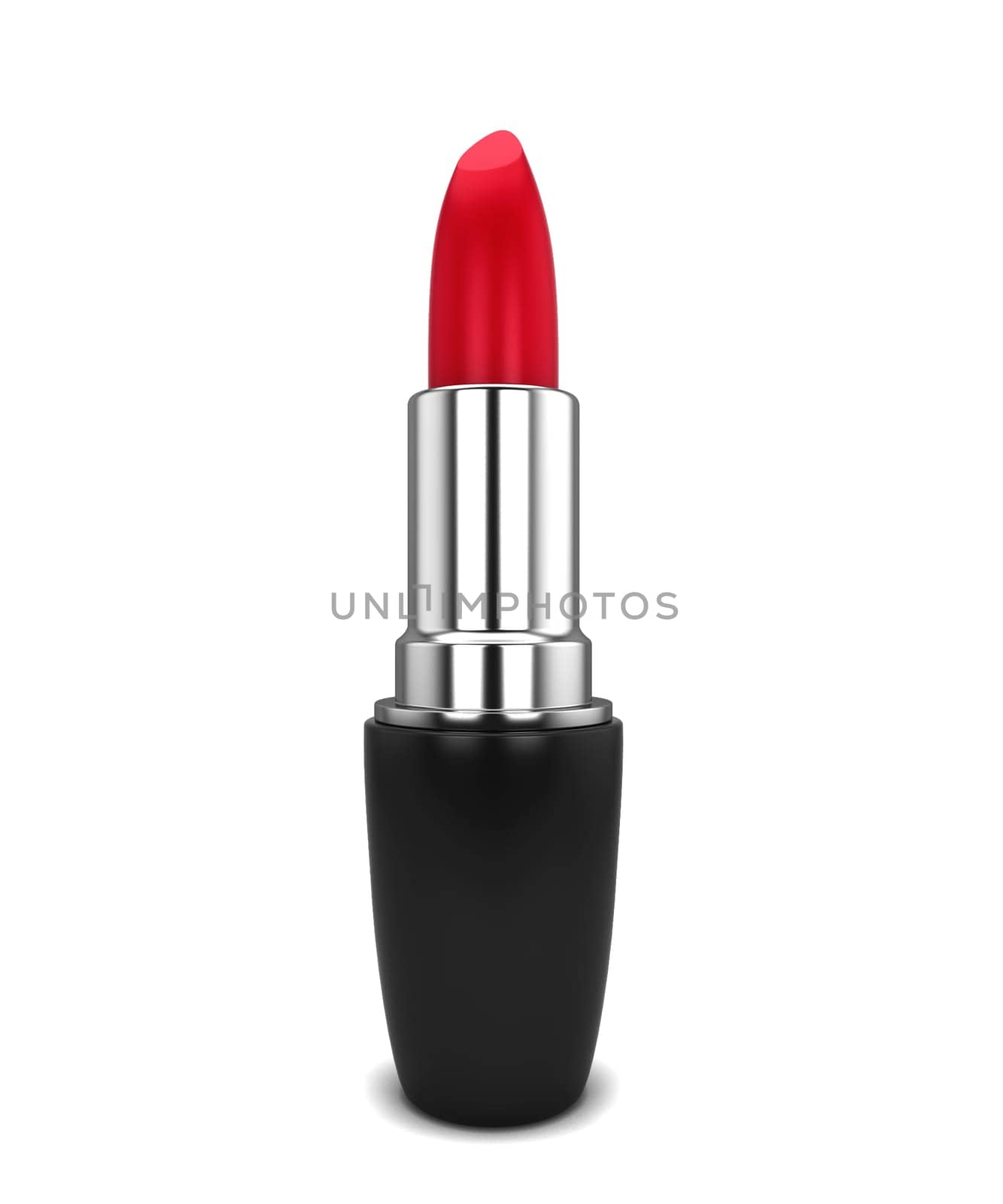 Red lipstick. 3d illustration isolated on white background