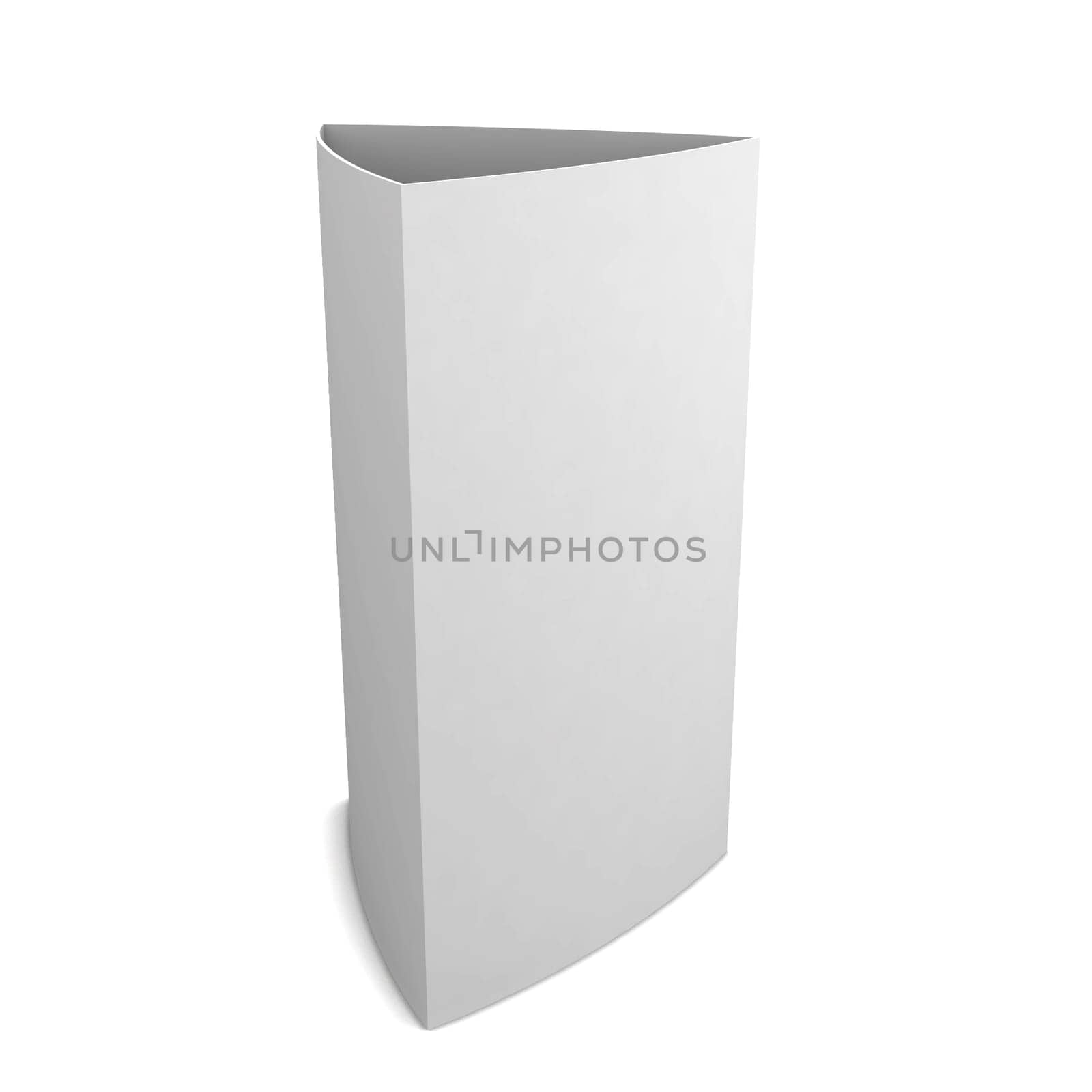 Triangle card. 3d illustration isolated on white background