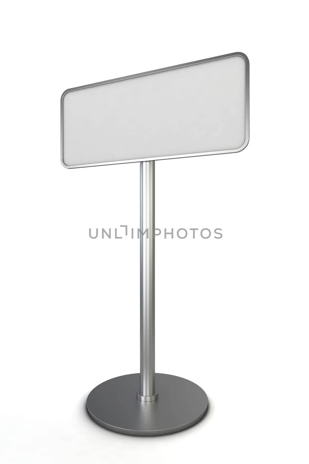 Blank sign. 3d illustration isolated on white background