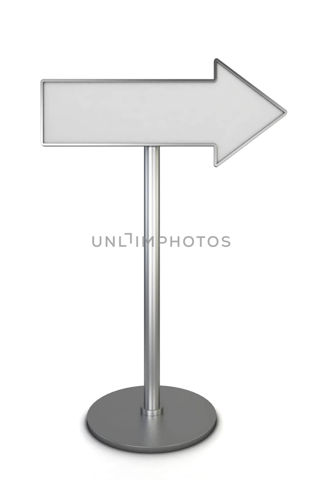 Blank sign. 3d illustration isolated on white background
